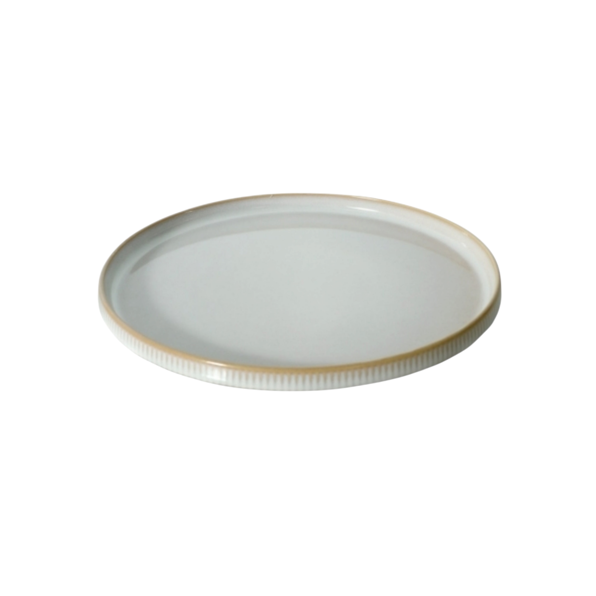 Ceramic Rib Dinner Plate Cream 25.2x2cm