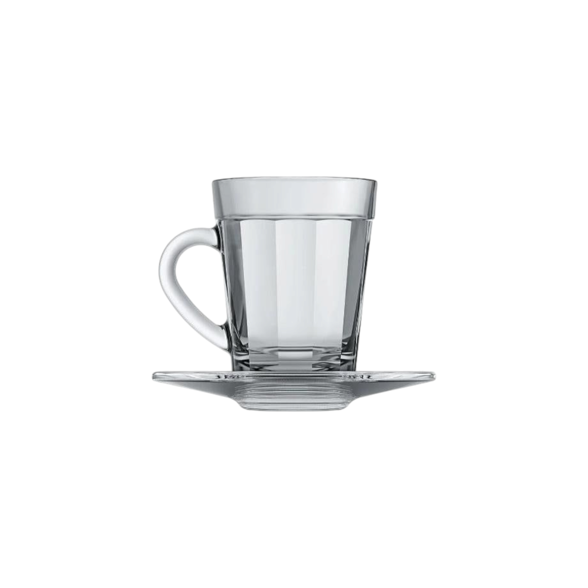 Nadir Glass Espresso Cup & Saucer Set 90ml 12pac 26053