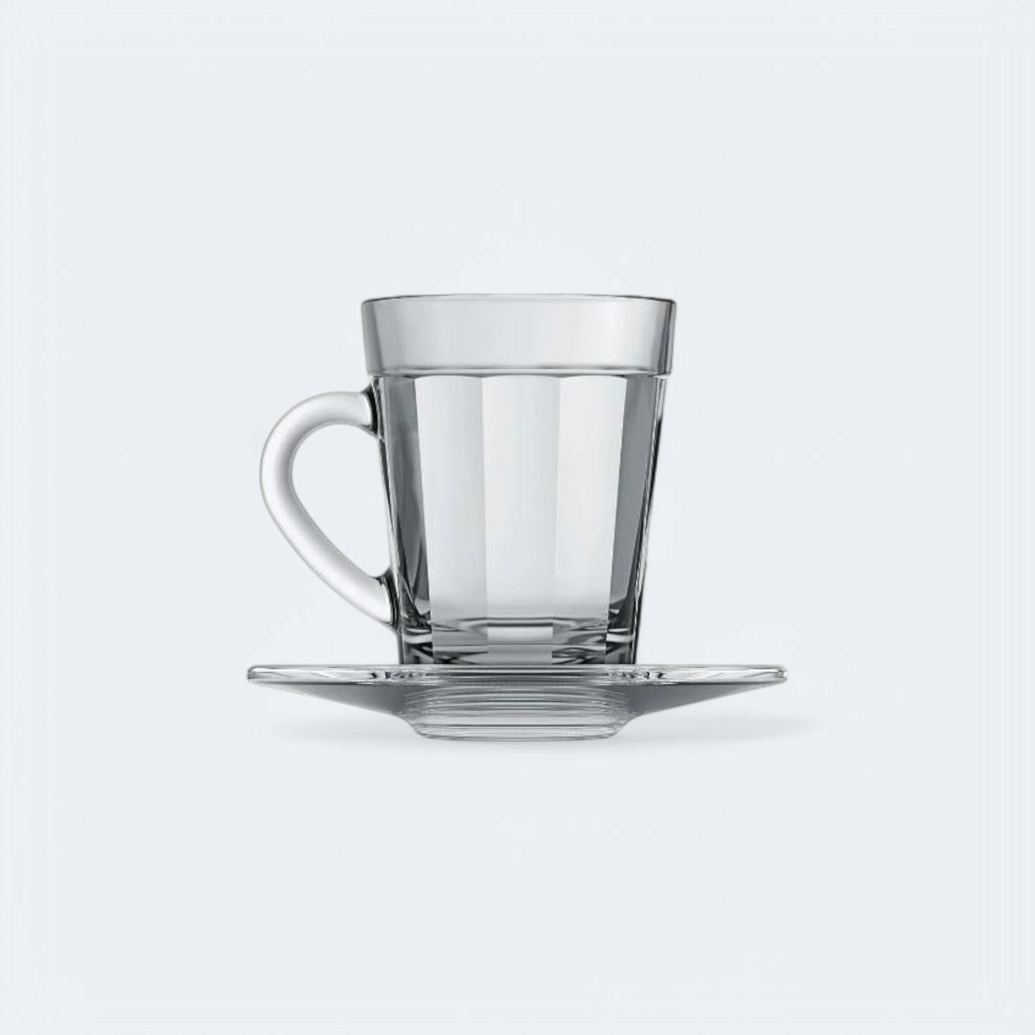 Nadir Glass Espresso Cup & Saucer Set 90ml 12pac 26053