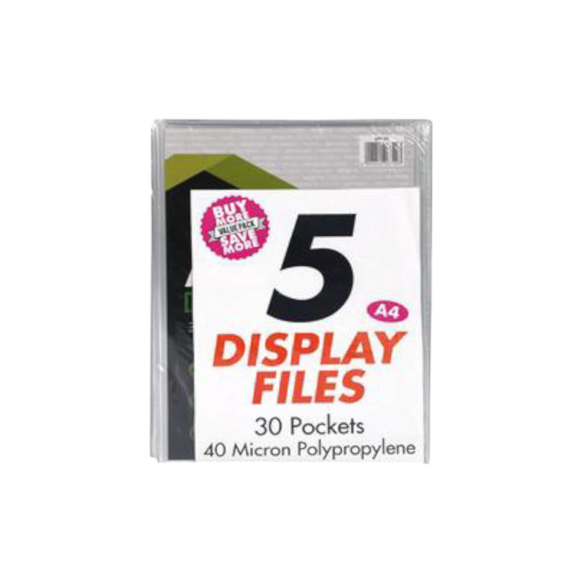 A4 File Display Pocket Folder 30 Page 40microns