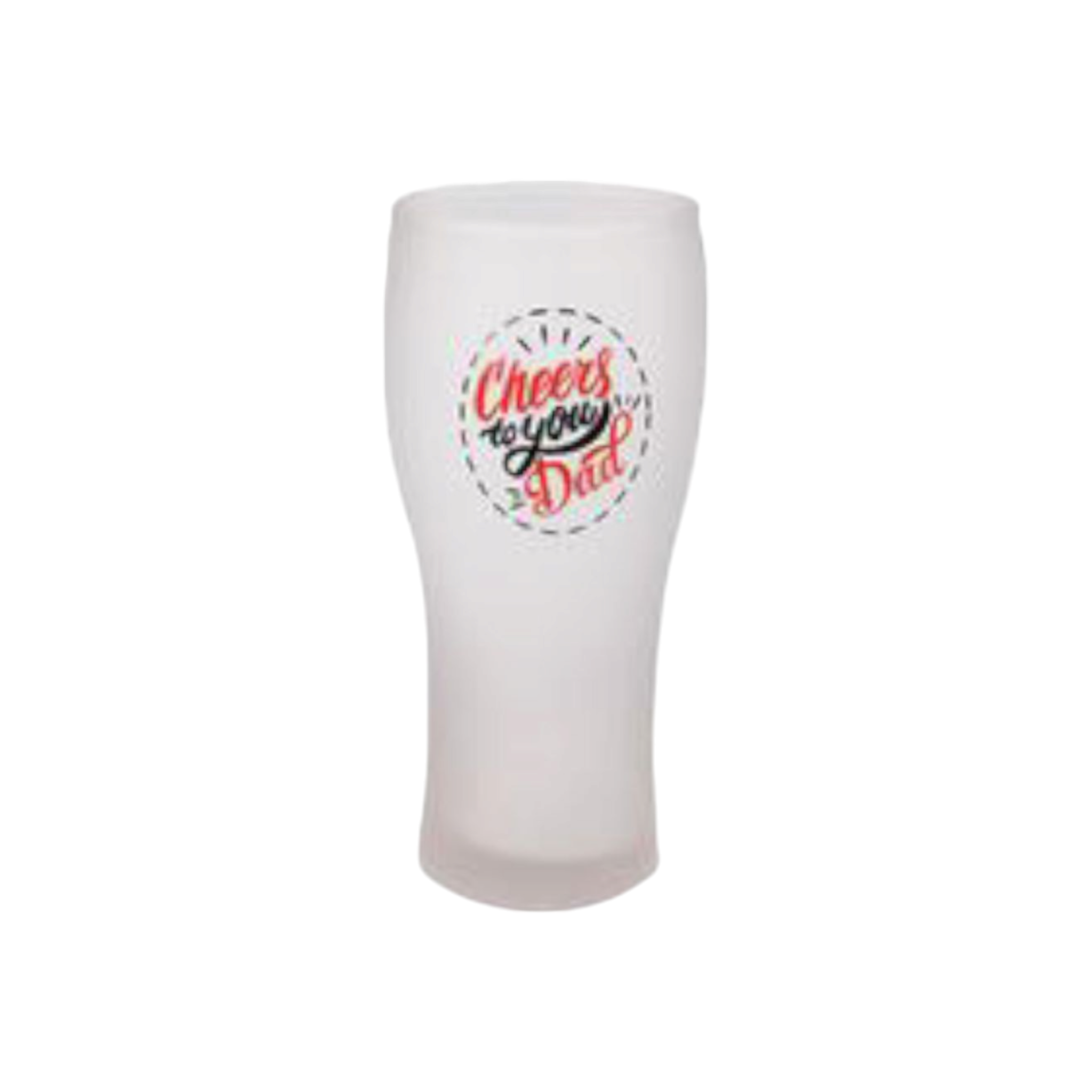 Dad's Glass Drinking Tumbler 570ml Frosted