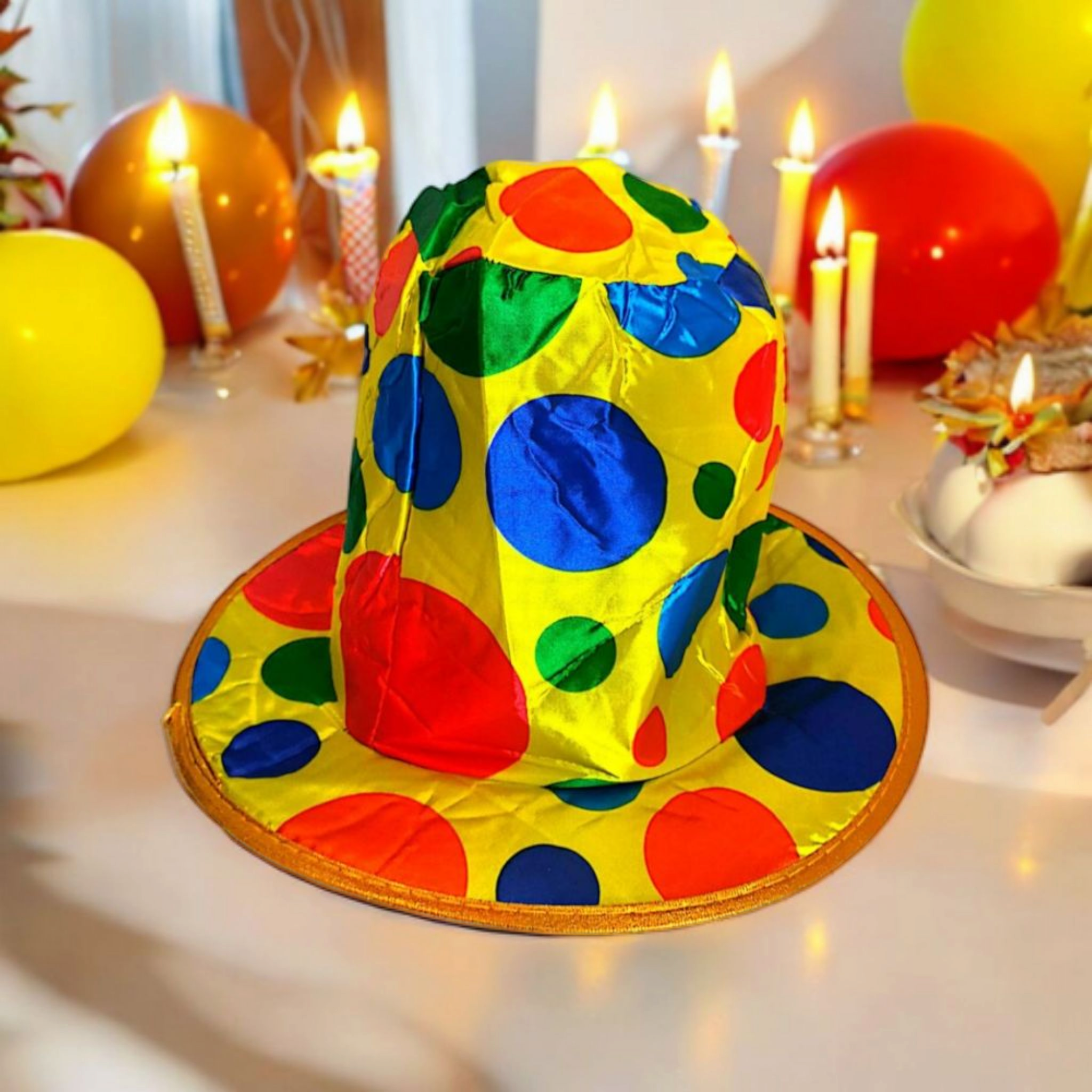 Plastic Party Hat Color Polka Dot