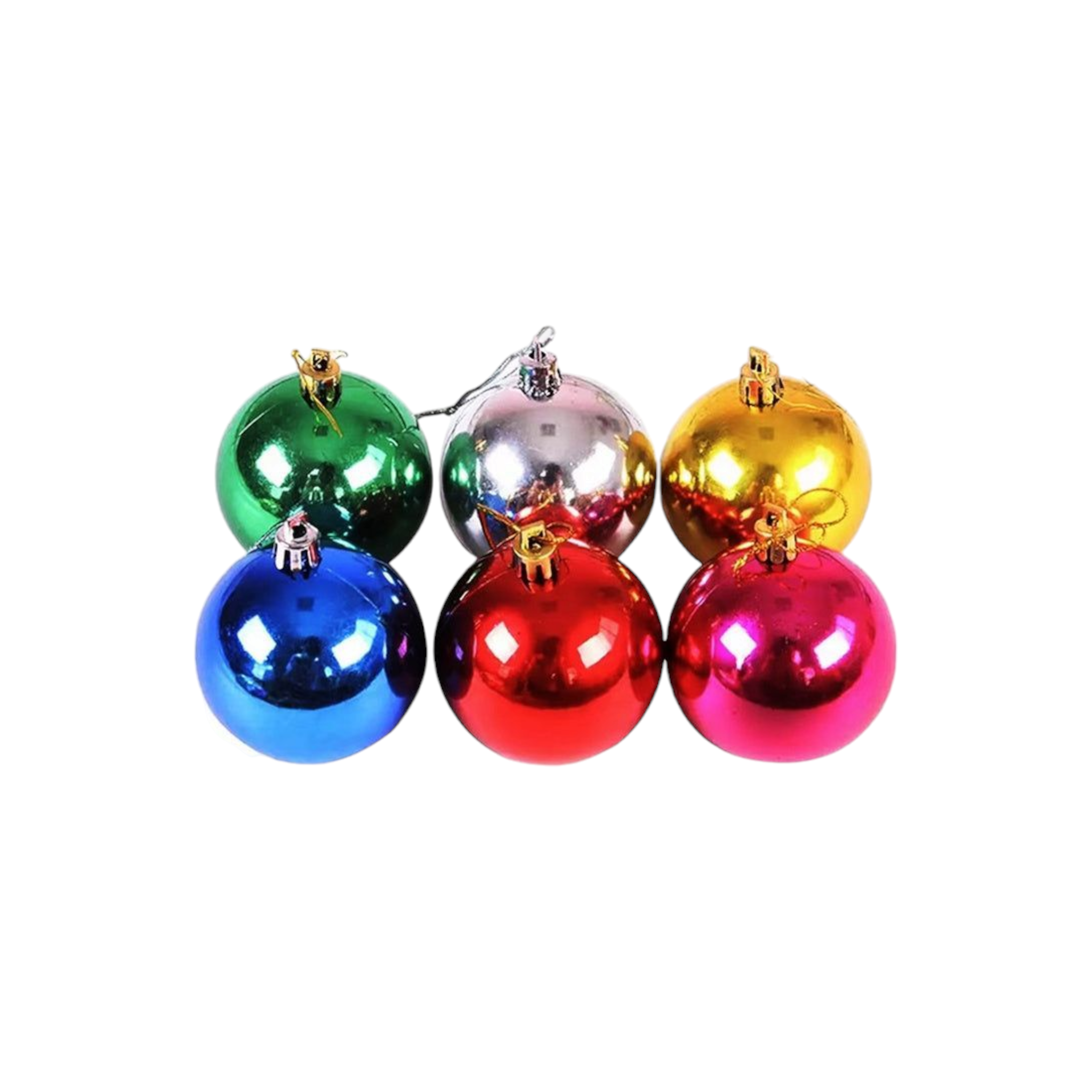 Deco Ball Solid Color Assorted 6cm 9pack