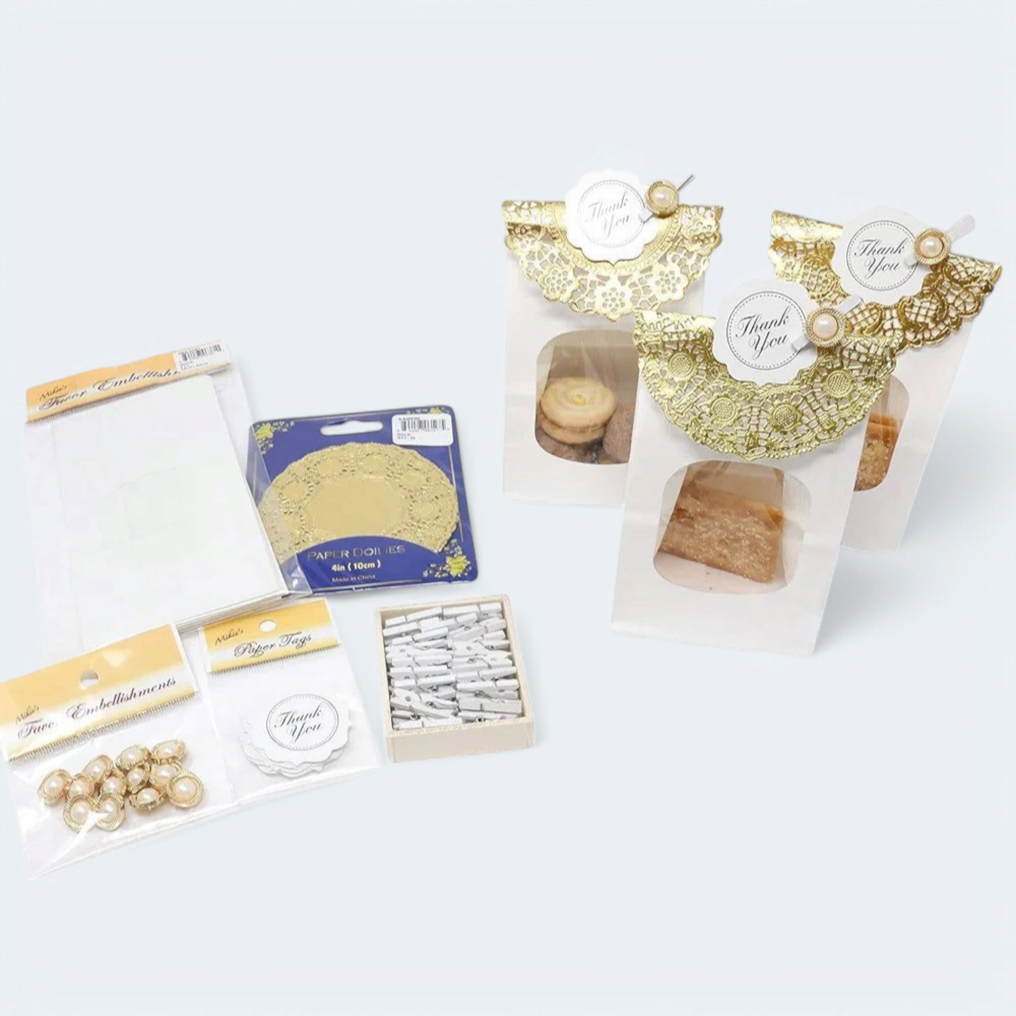 Paper Doilies 24pcs 8.5Inch Gold