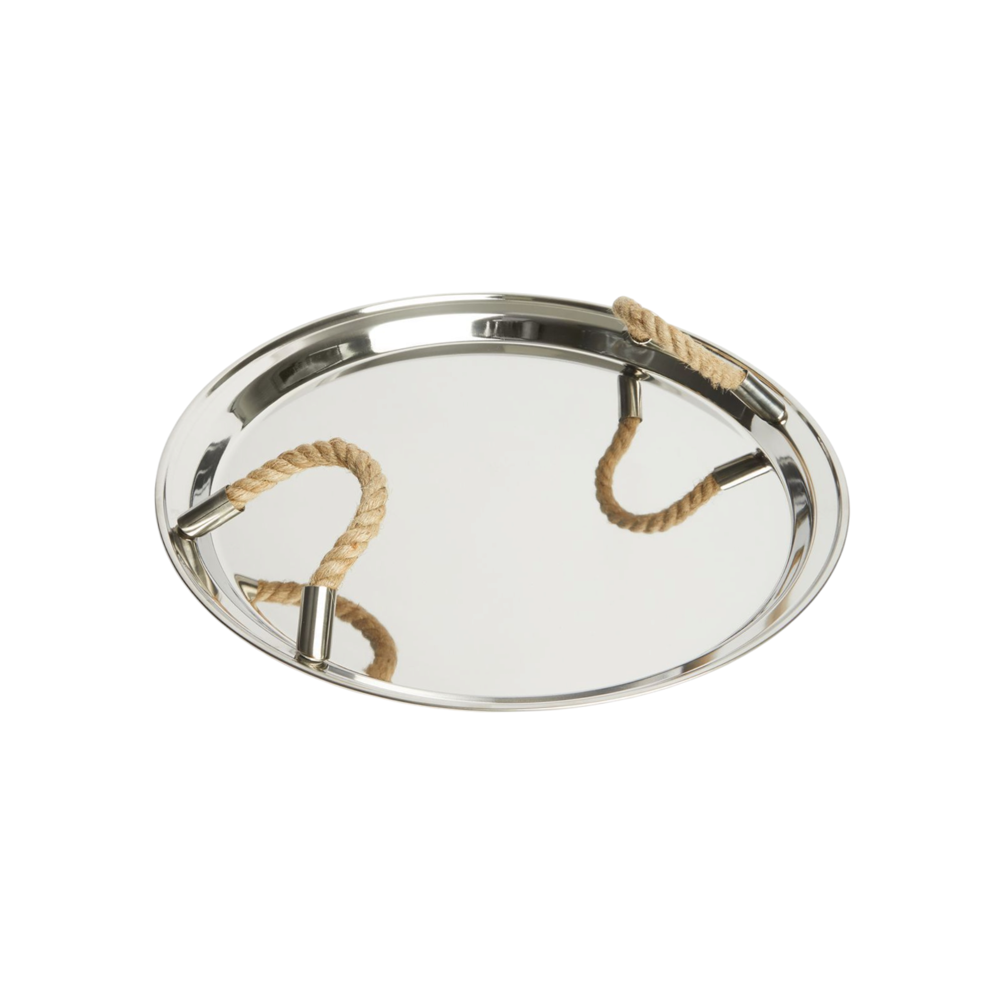 Stainless Steel Serving Tray 44cm with Rope Handles SS394