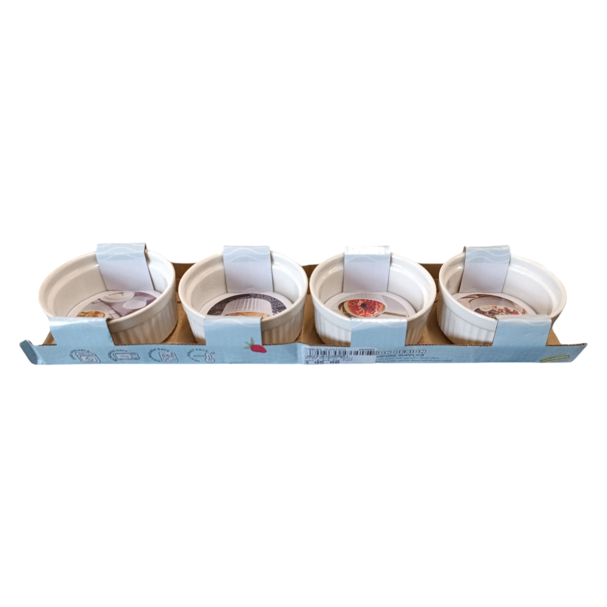 White Ceramic Small Bowl 9.2x4.3cm 4Pack