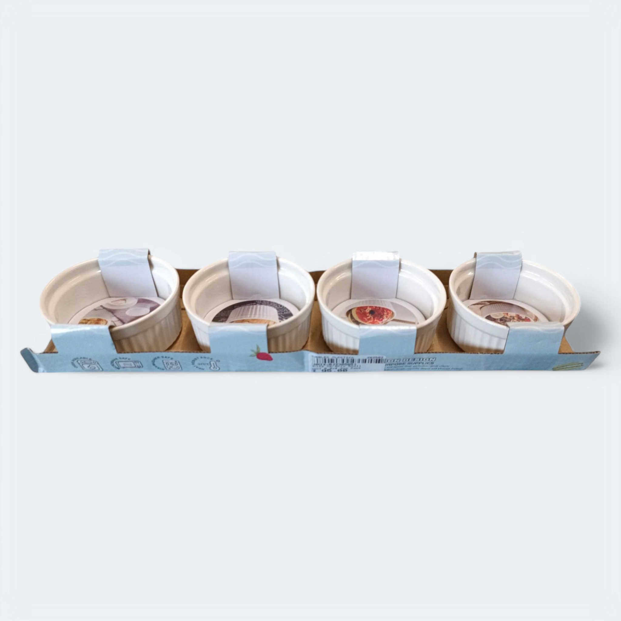 White Ceramic Small Bowl 9.2x4.3cm 4Pack