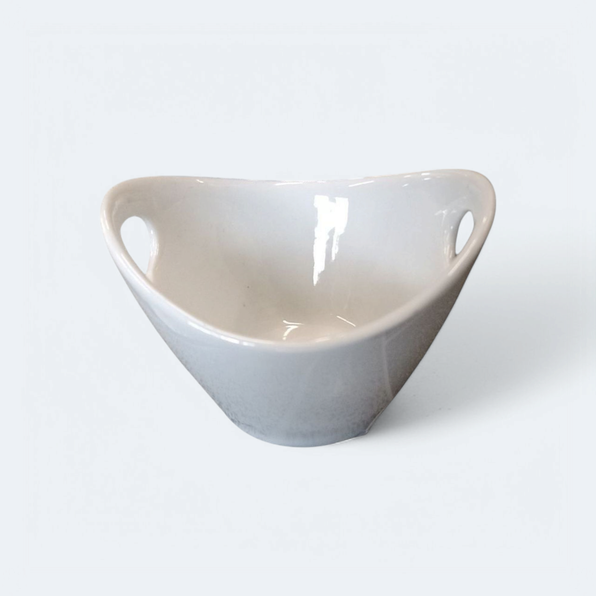 White Ceramic Bowl 10x8.5x6.5cm