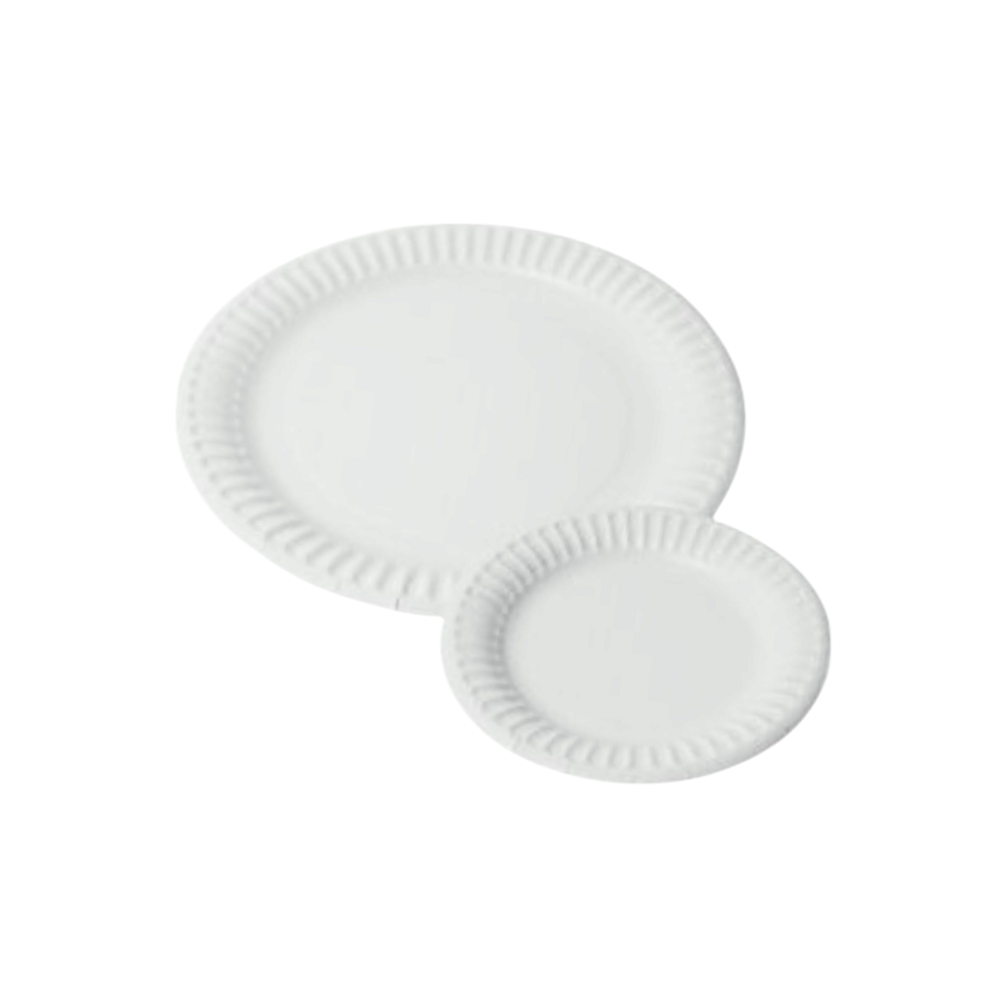 Disposable Paper Plates 180mm White 20pack