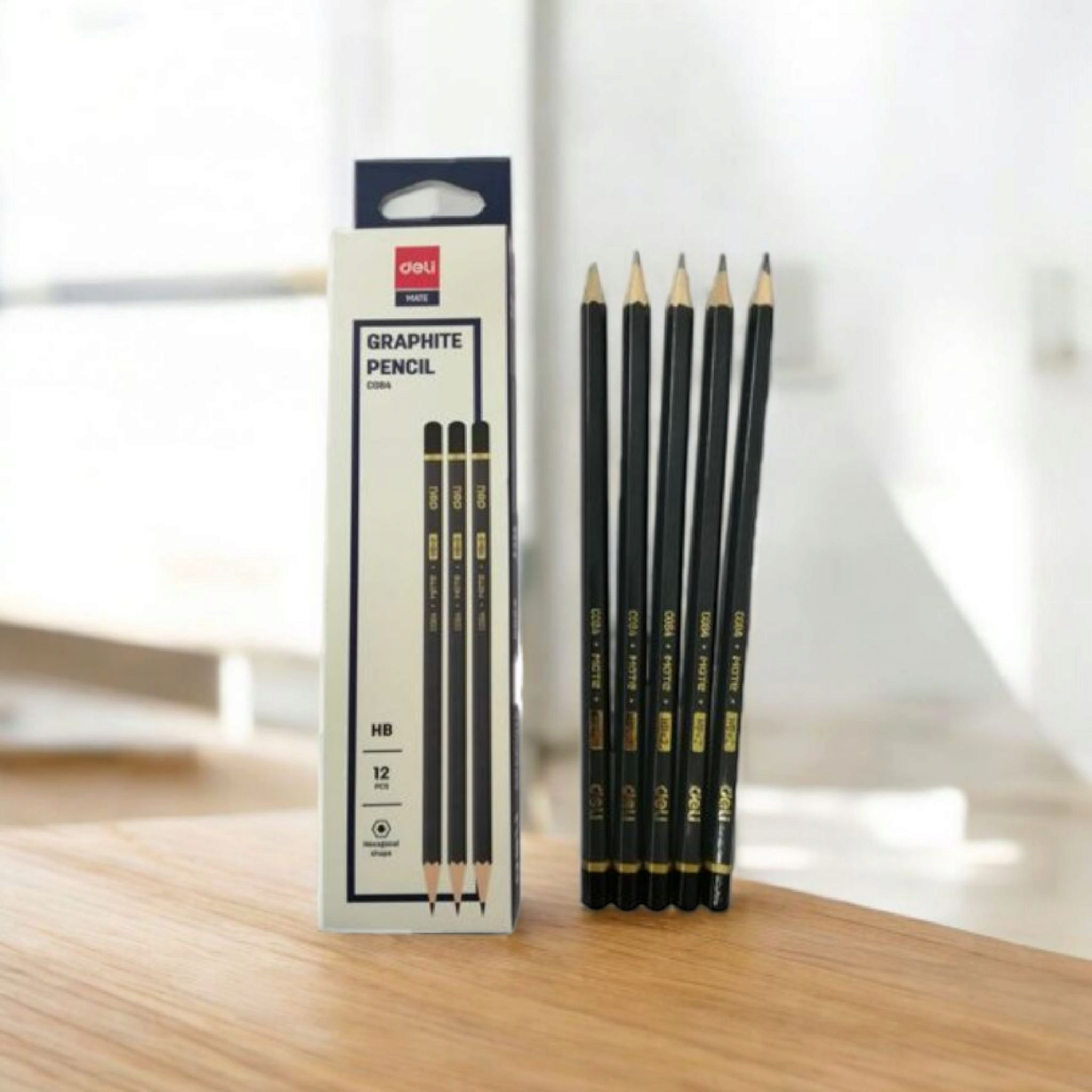 Deli Graphite Pencil HB Dipped C084 12pack