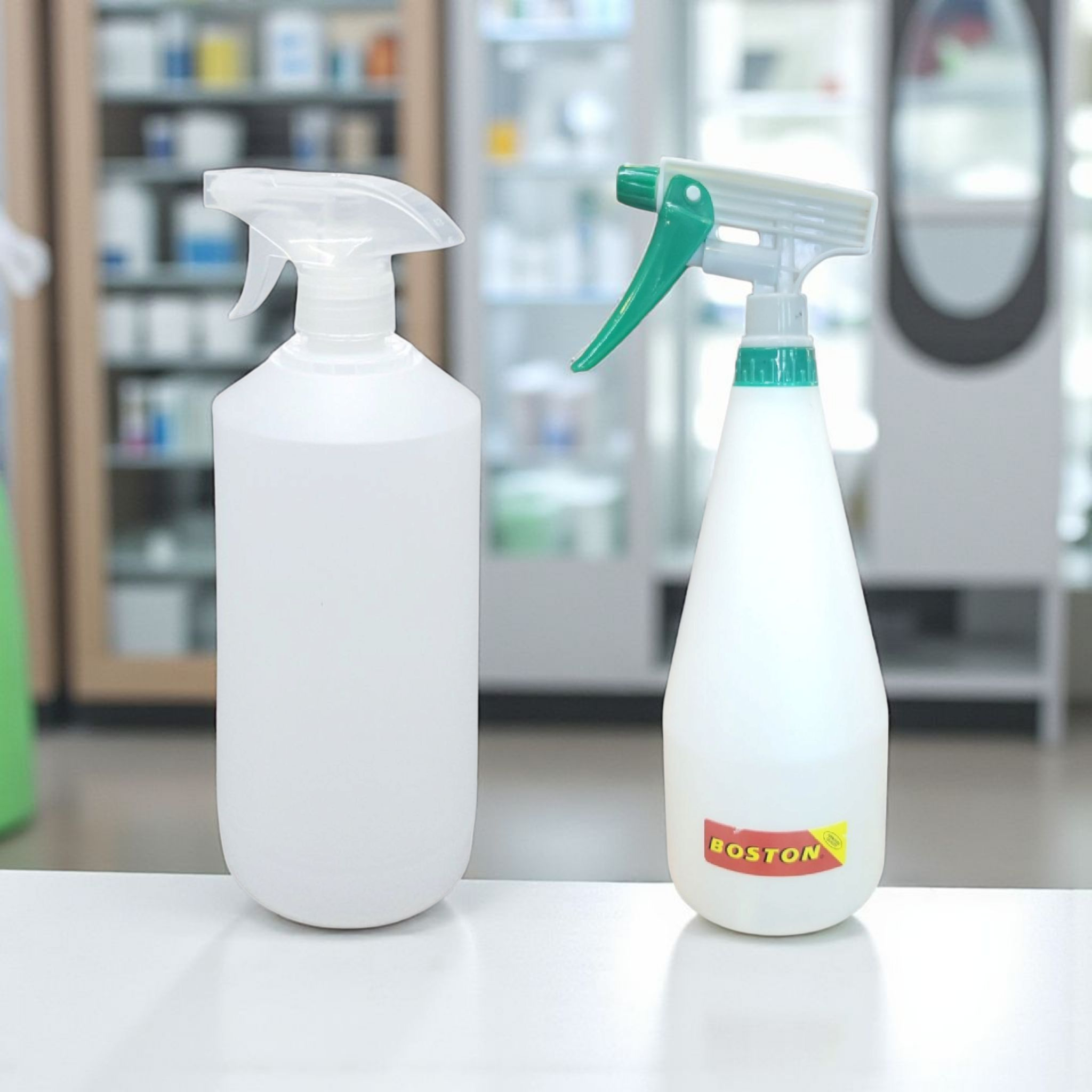 1L HDPE Boston Trigger Fine Mist Spray Bottle Frosted