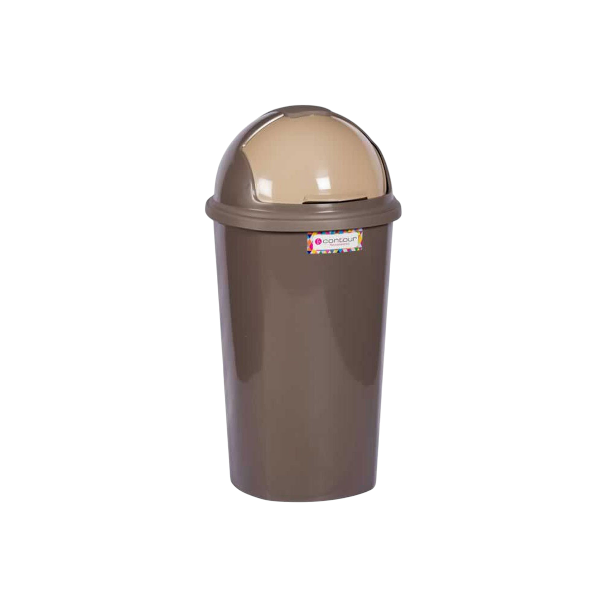 Contour Housewares 50L Waste Bin with Helmet Flip Top Dome Lid Buzz
