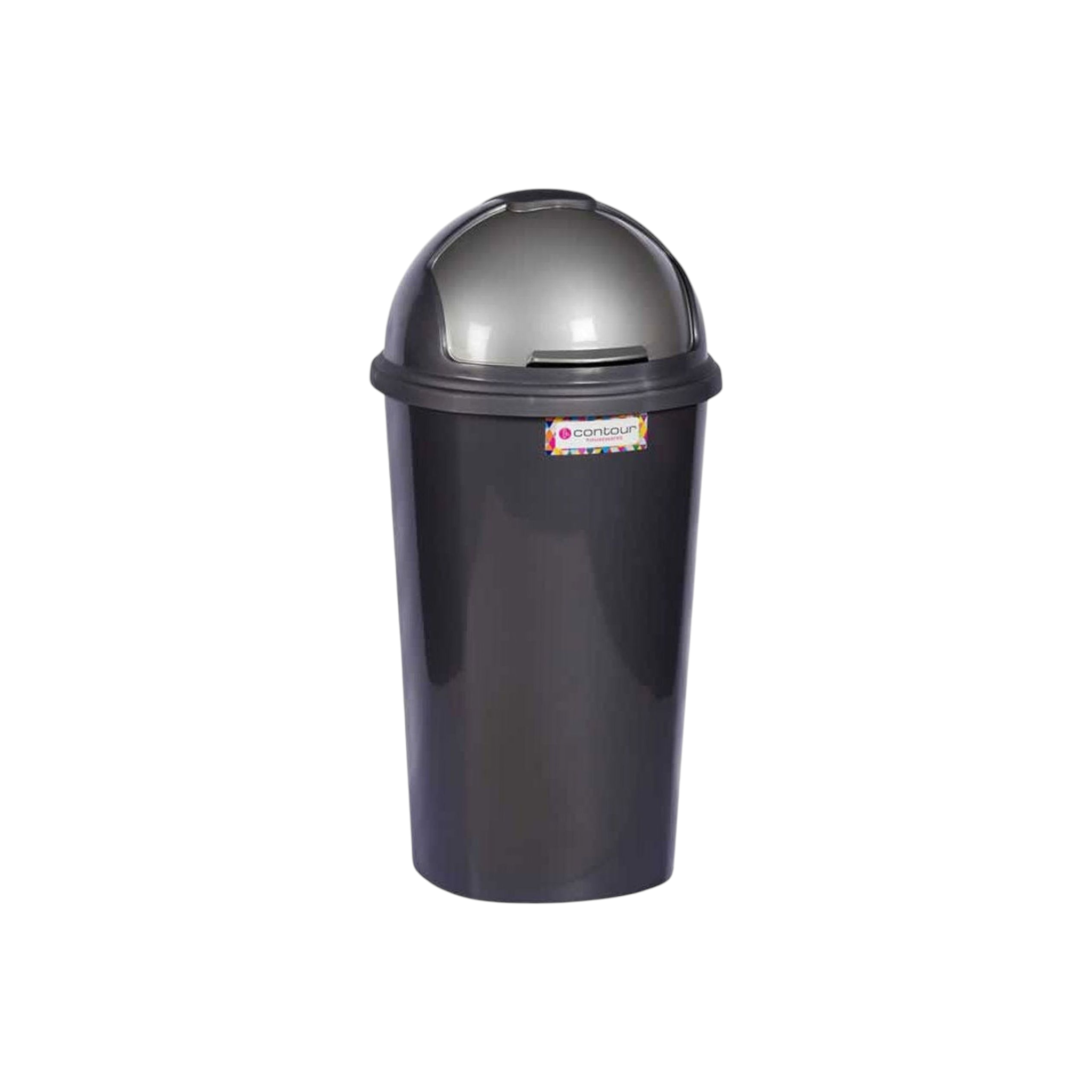 Contour Housewares 50L Waste Bin with Helmet Flip Top Dome Lid Buzz