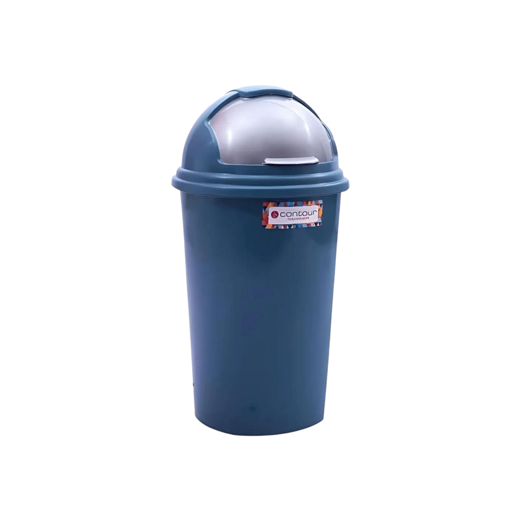 Contour Housewares 50L Waste Bin with Helmet Flip Top Dome Lid Buzz