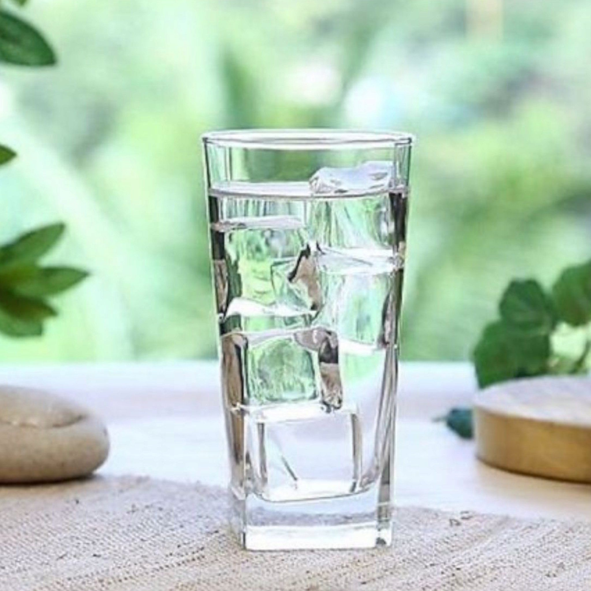 Pougine Sqaure Glass Tumbler 300ml 6pack