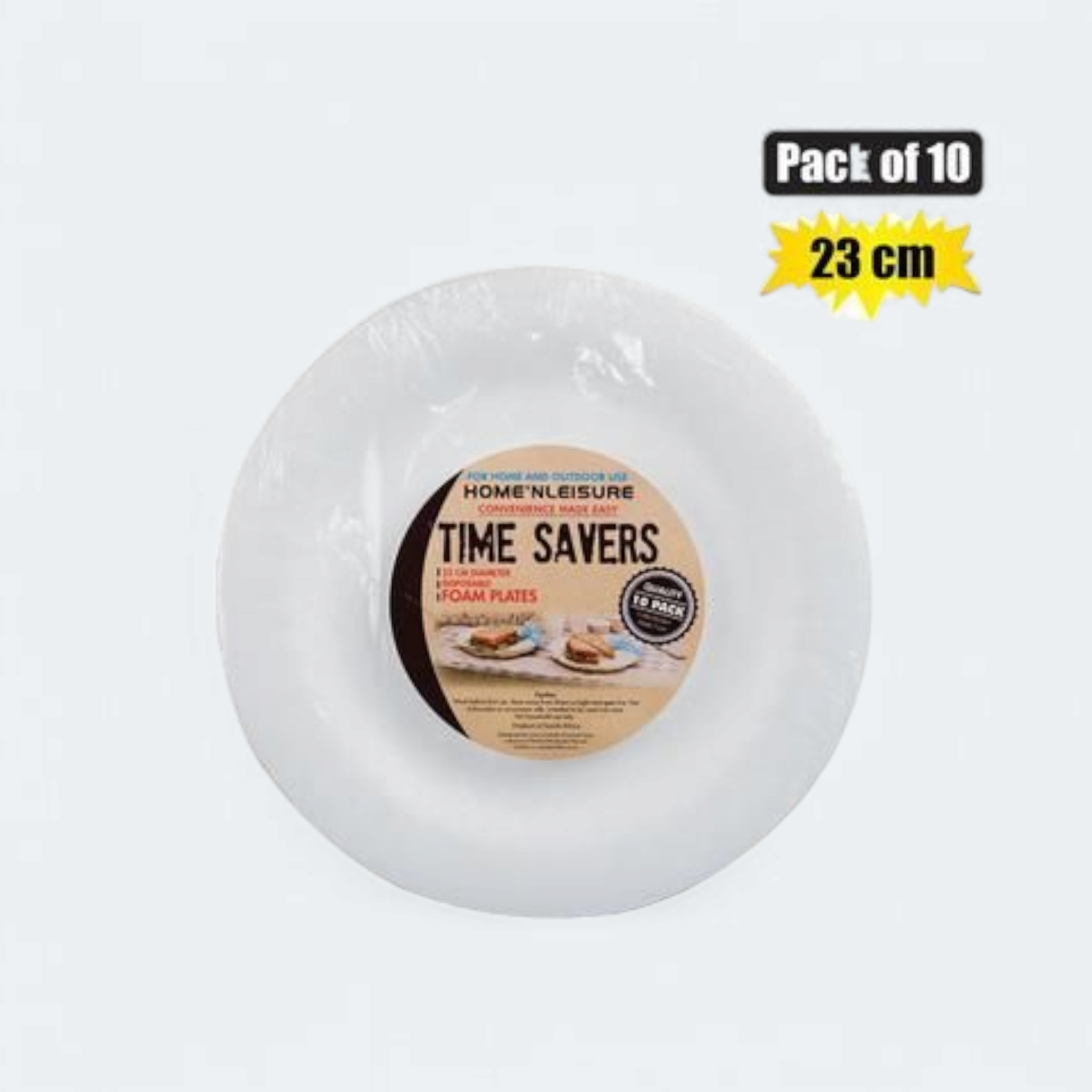 Time Savers Fomo Picnic Disposable Foam Plates 213cm 10pack