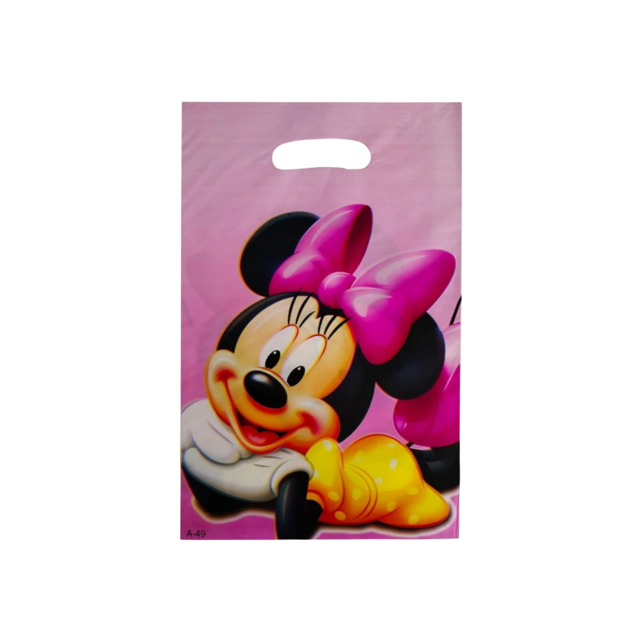 Disney Party Loot Plastic Treat Bags 16x25cm 10pack Die Cut Handle