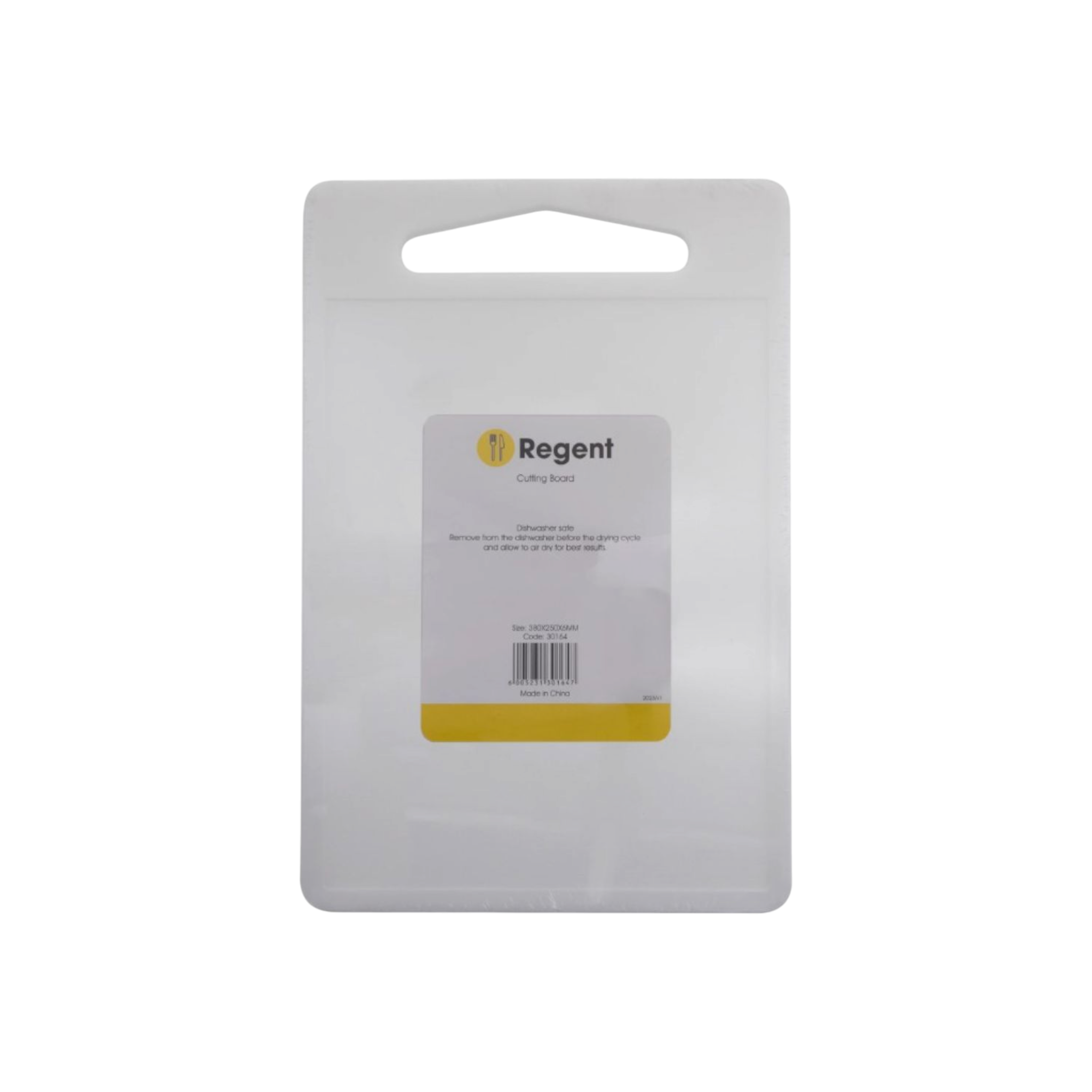 Regent Kitchen Cutting Board PP Plastic White 380x250x6mm