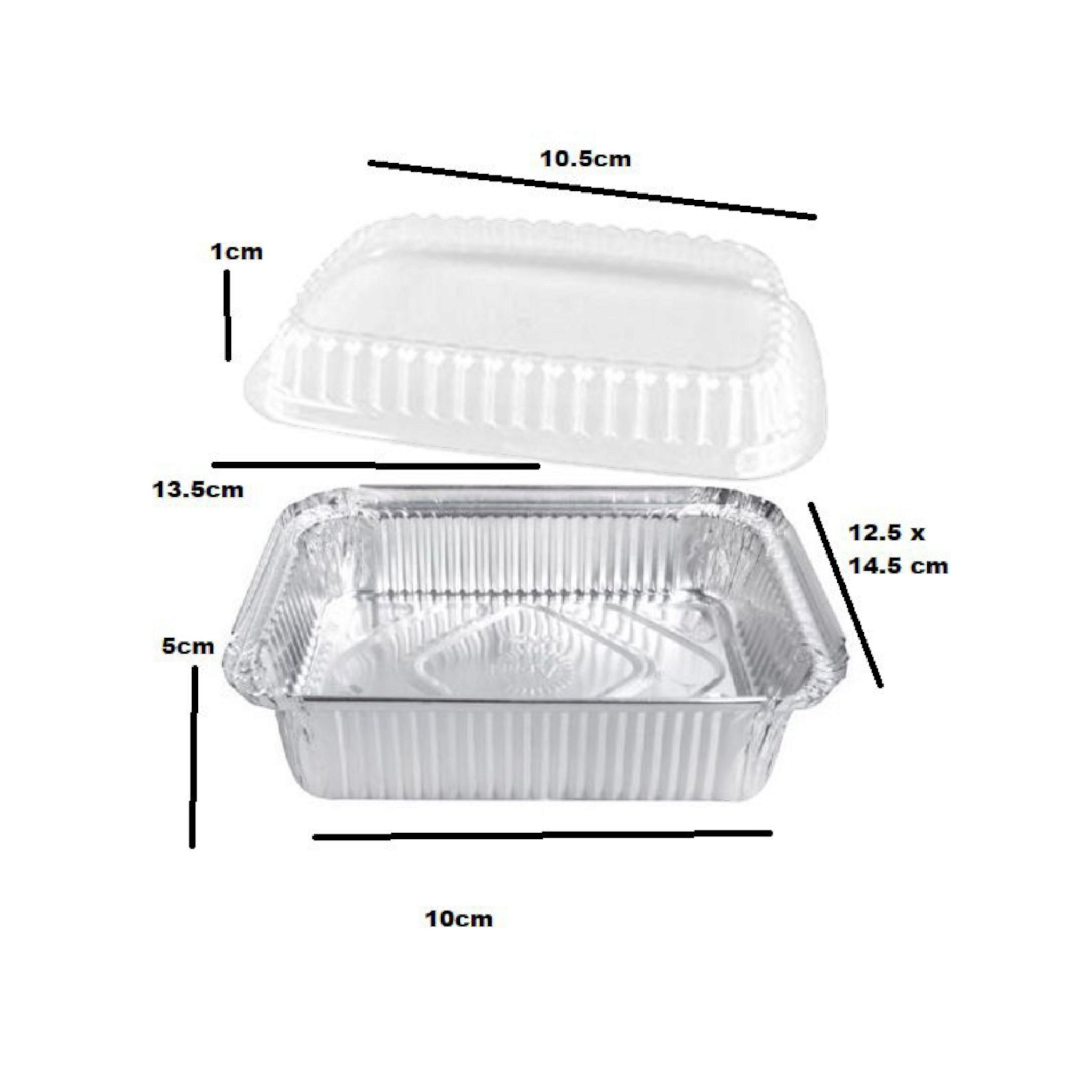 Aluminum Foil Takeaway Container Tub Disposable FG-413PD with PET Clear LID 4133 1pc