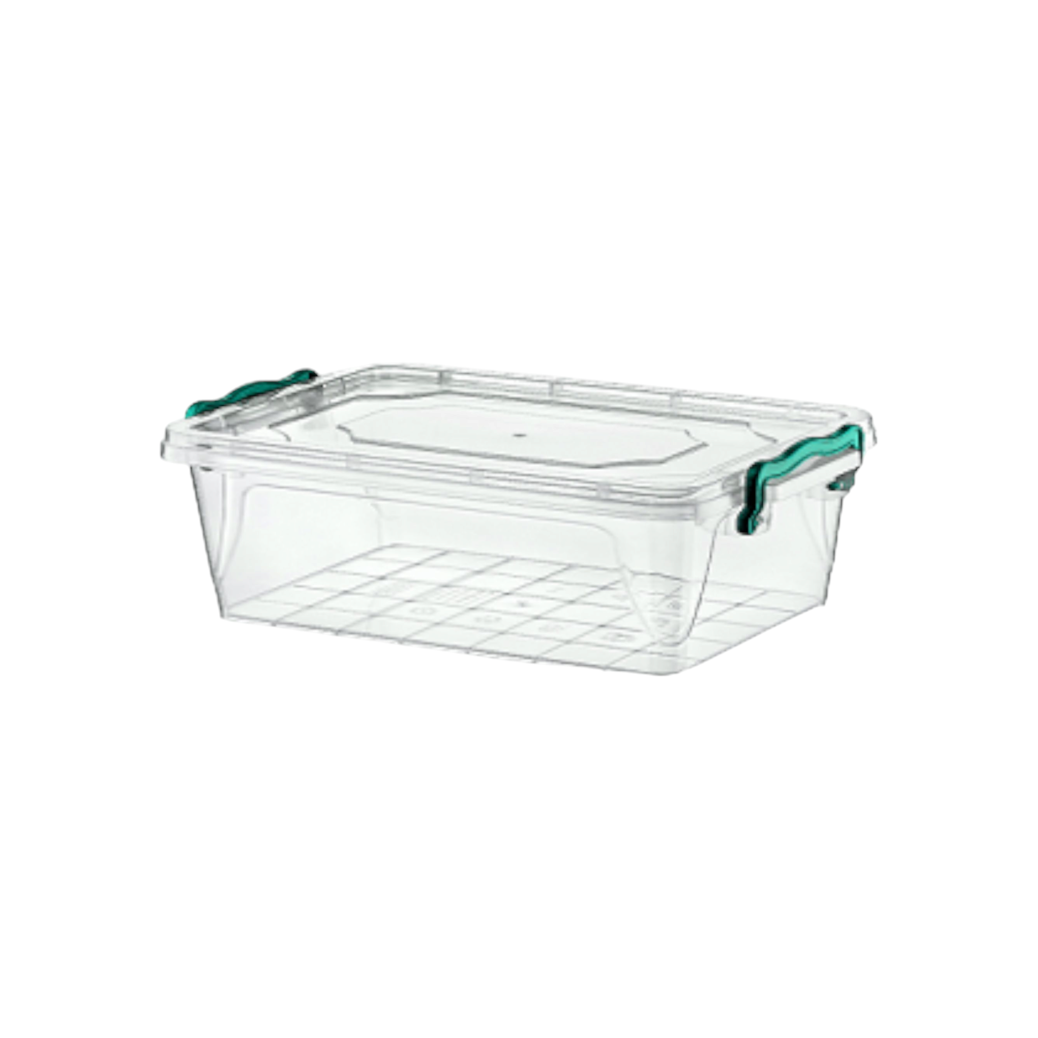 Hobby Life Multi Box Flat Rectangular Utility Storage Container with Clip Lock Lid 1.5L 021110