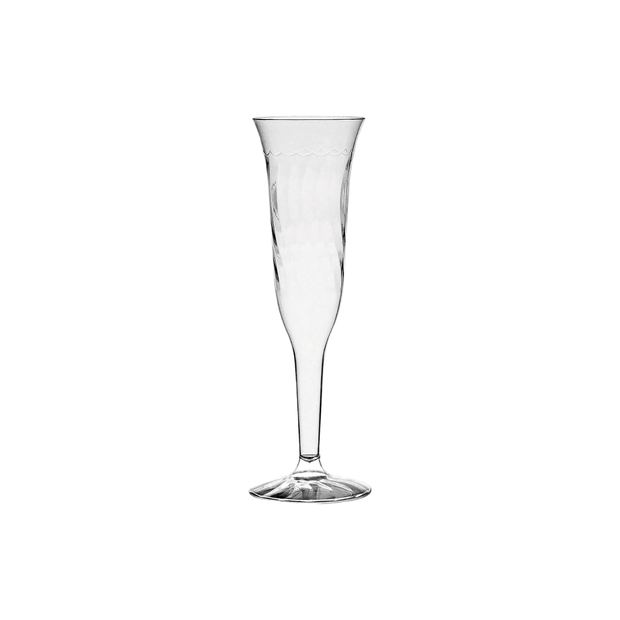 Fluted Cocktail Picnic Plastic Glass 165ml Crystal Wave Stemmed 8pack