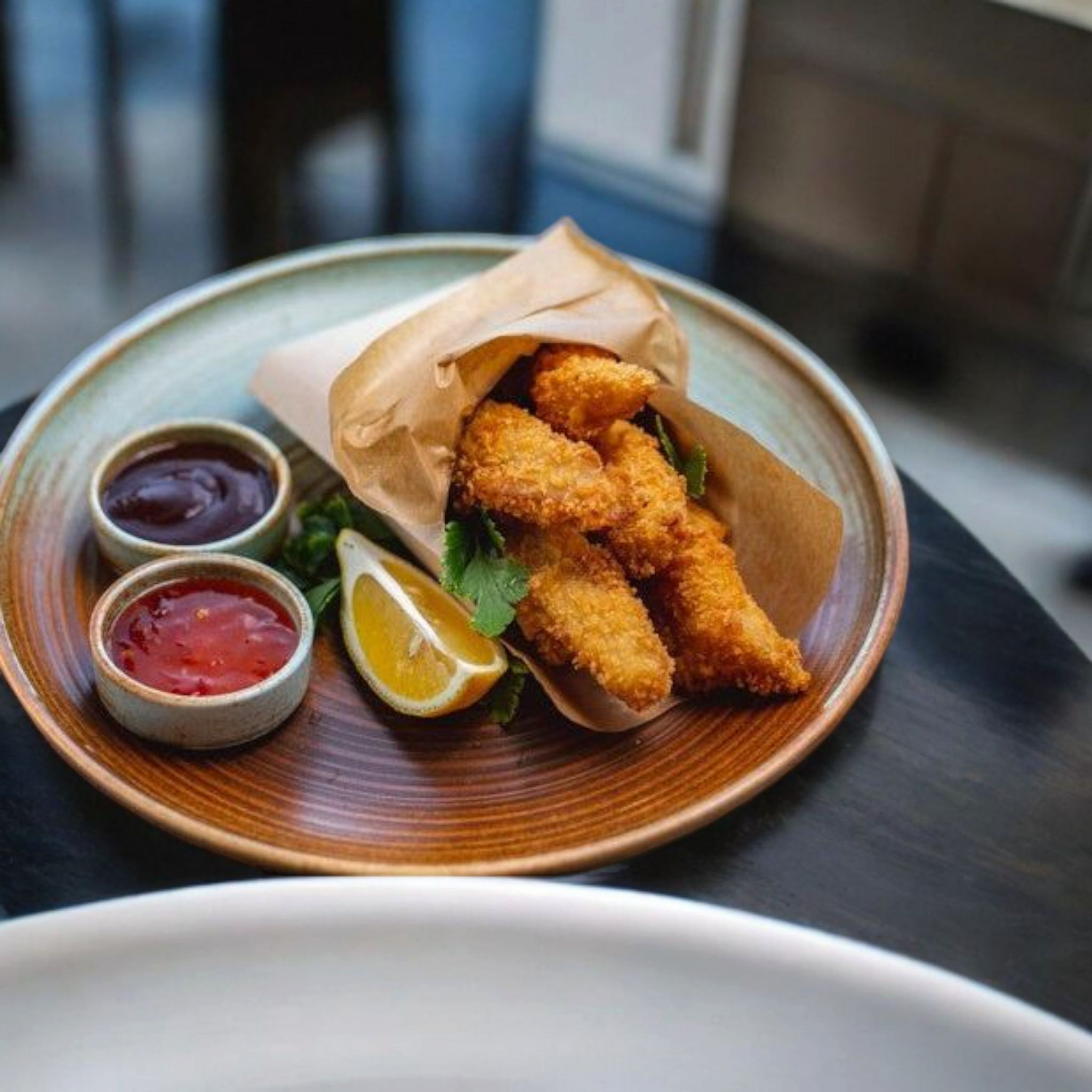 Duplex Kraft Paper Chicken Bags Greaseproof Lined 17x32x6.5cm 100pack