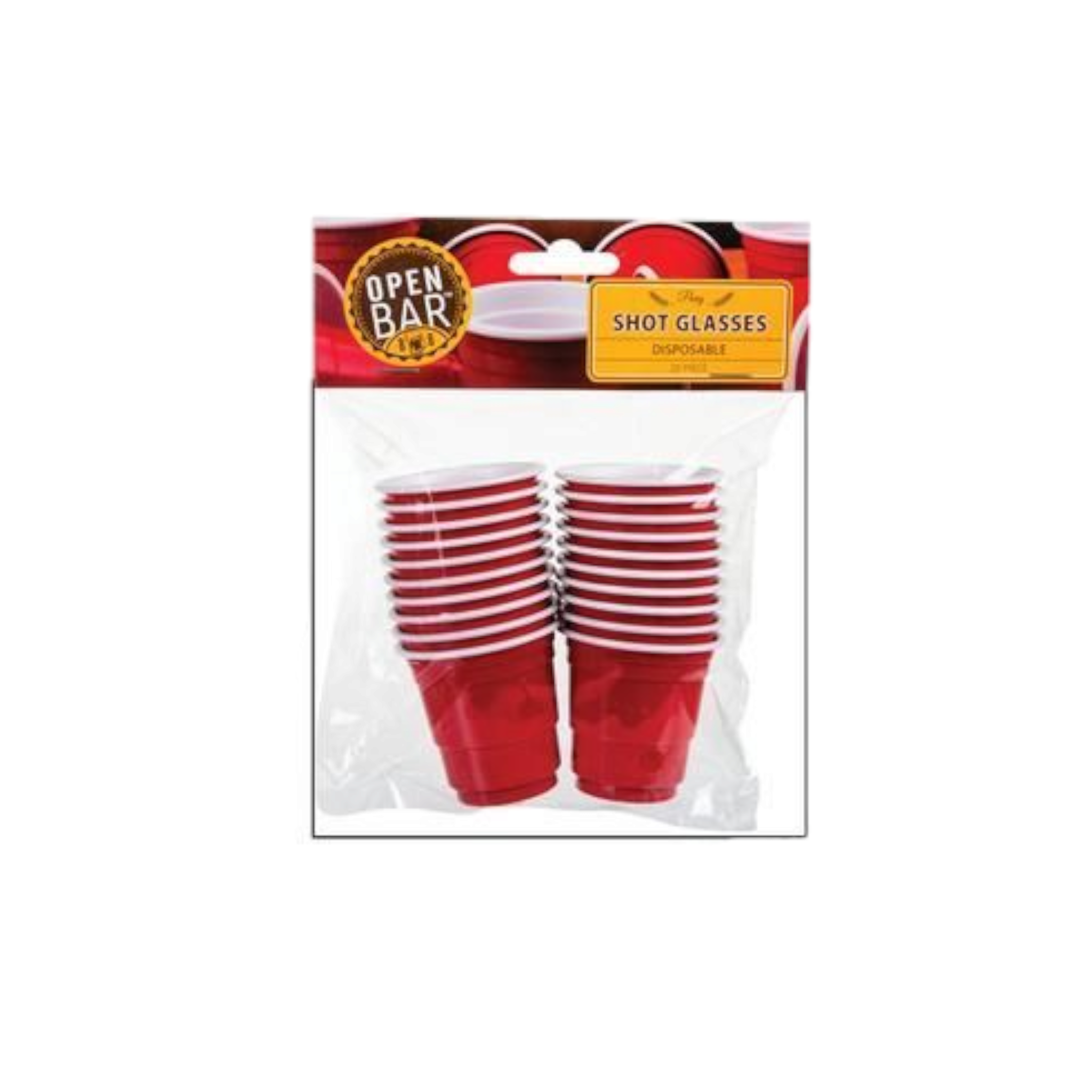 Time Savers Disposable Shot Glass Plastic 20pack Mini Beer Pong Cups