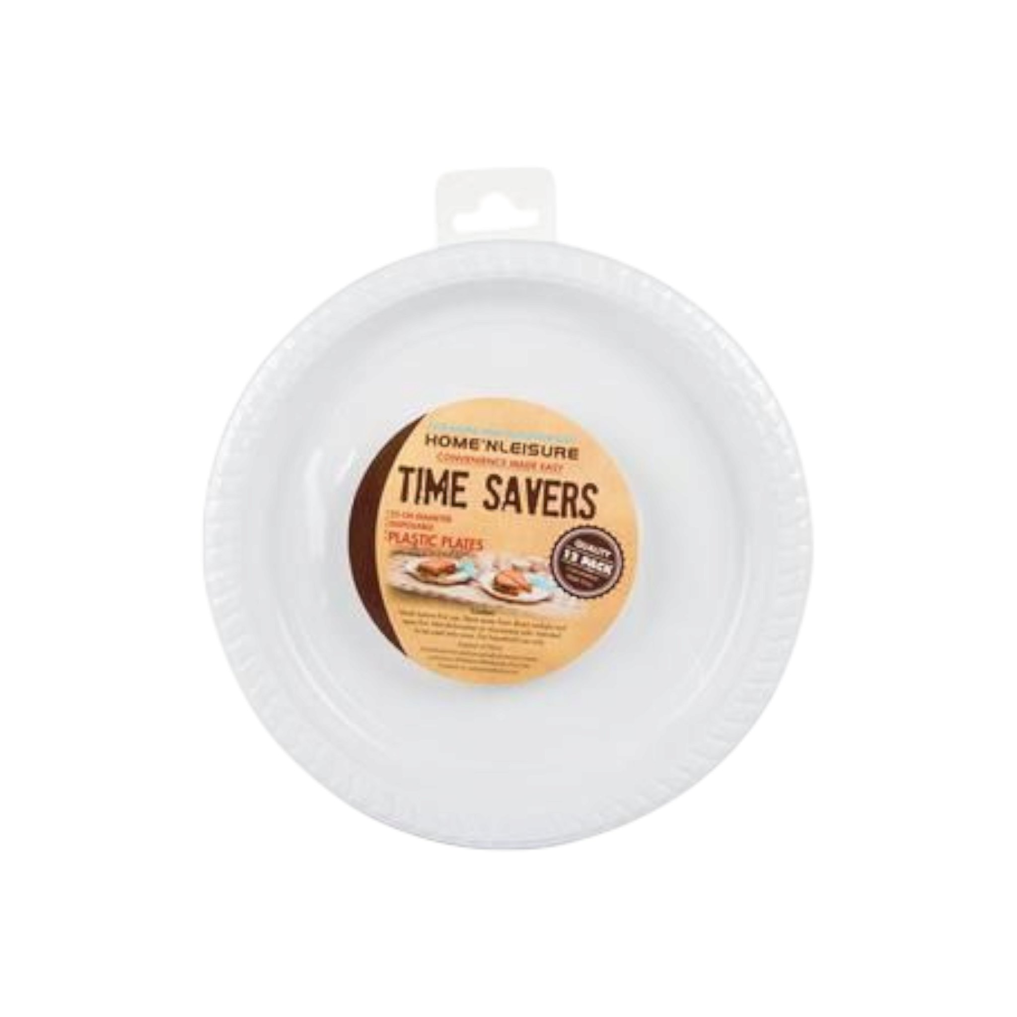 Time Savers Disposable Picnic Plates Plastic 23cm 12pack