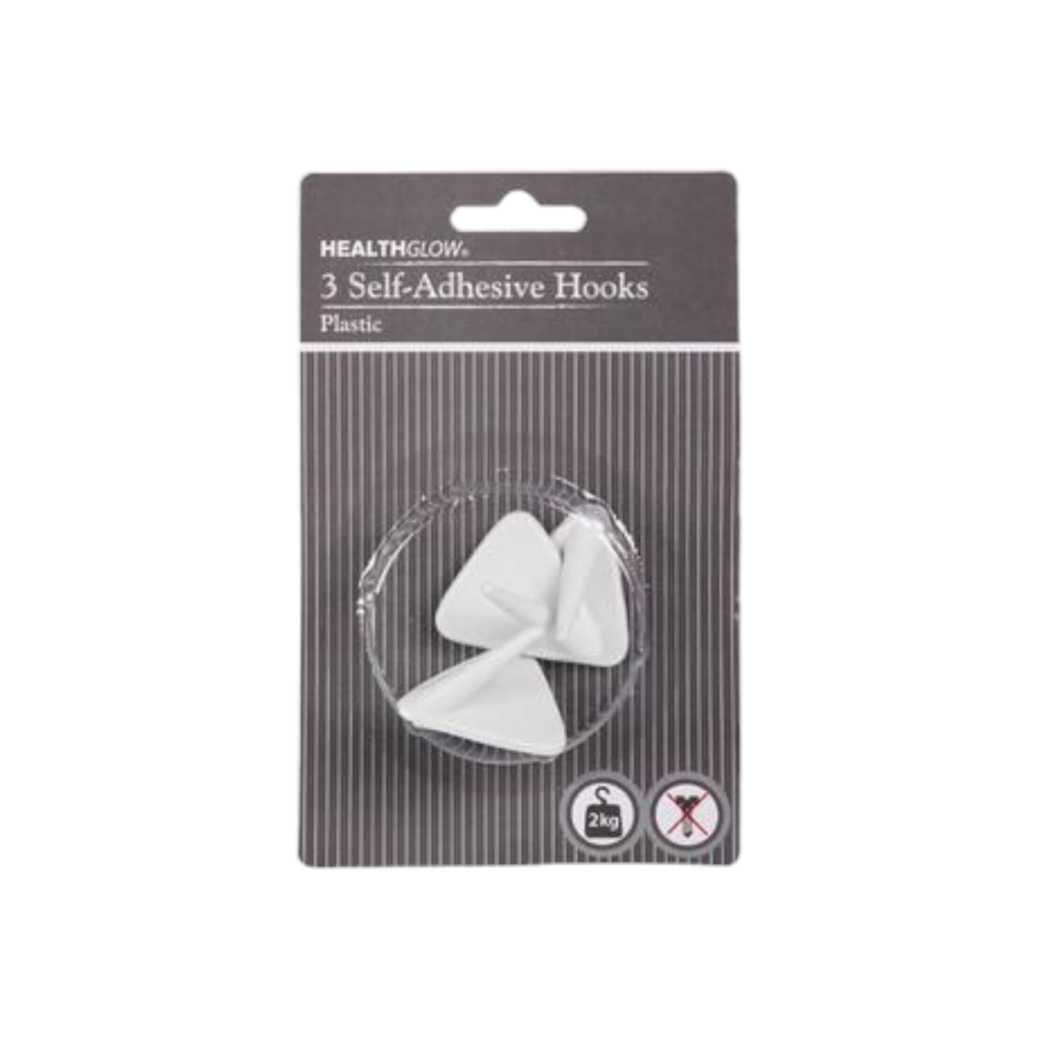 Self Adhesive Hanging Utility Hooks Plastic 3pack