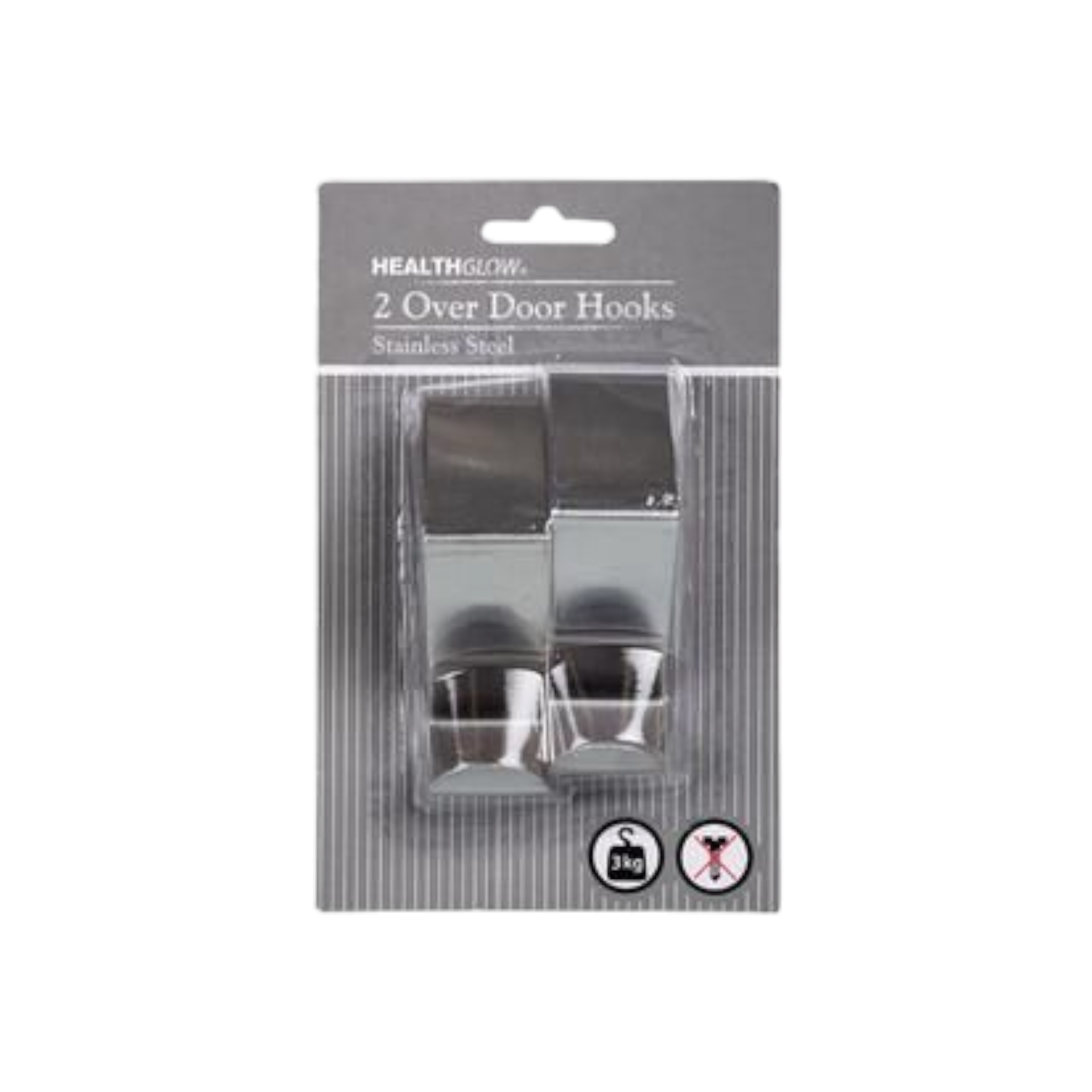 Hook Hanger Stainless Steel Over Door 2pack