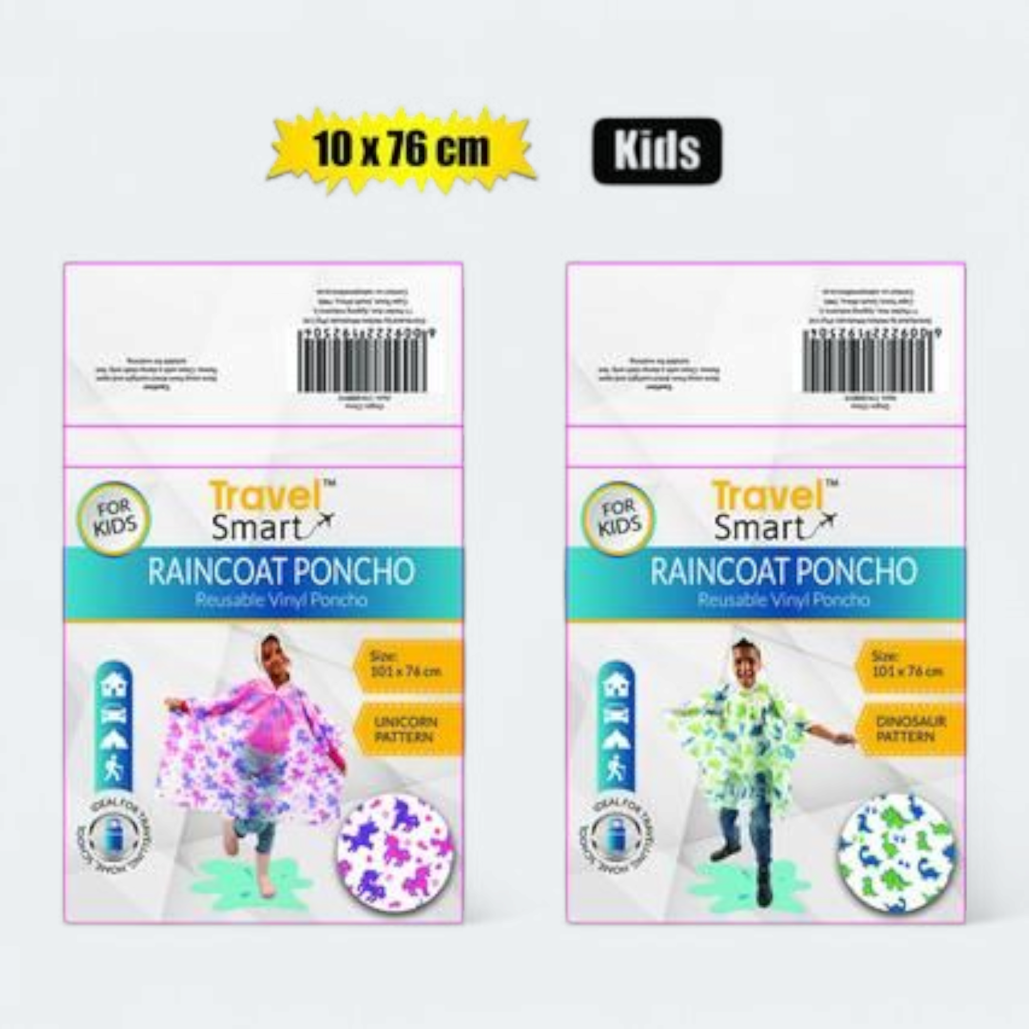 Poncho Raincoat Kids 101x76cm