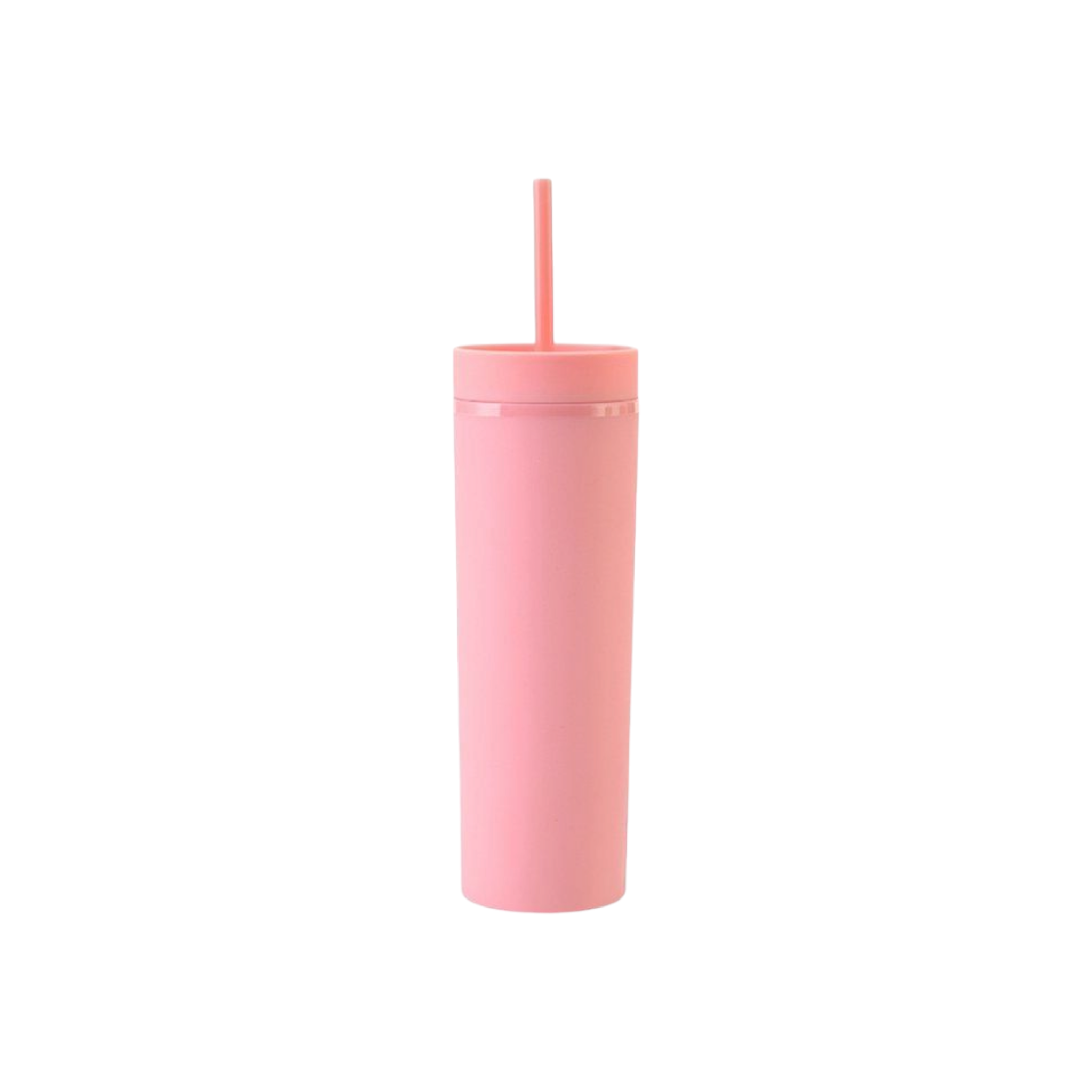 473ml Skinny Drinking Tumbler Acrylic Reusable with Lid and Straw