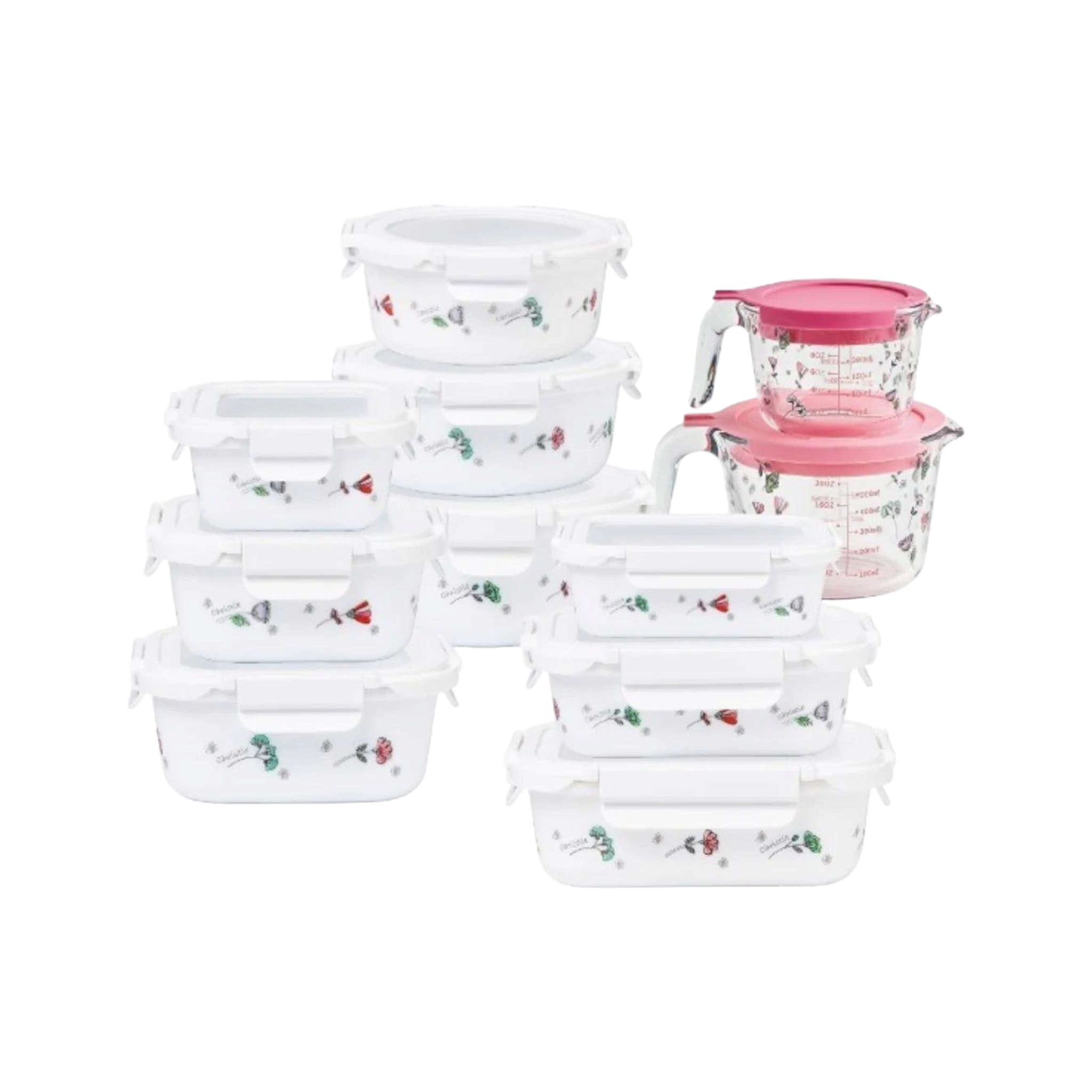 Airthight Storage Containers Fleur Des Champs 11pc Set