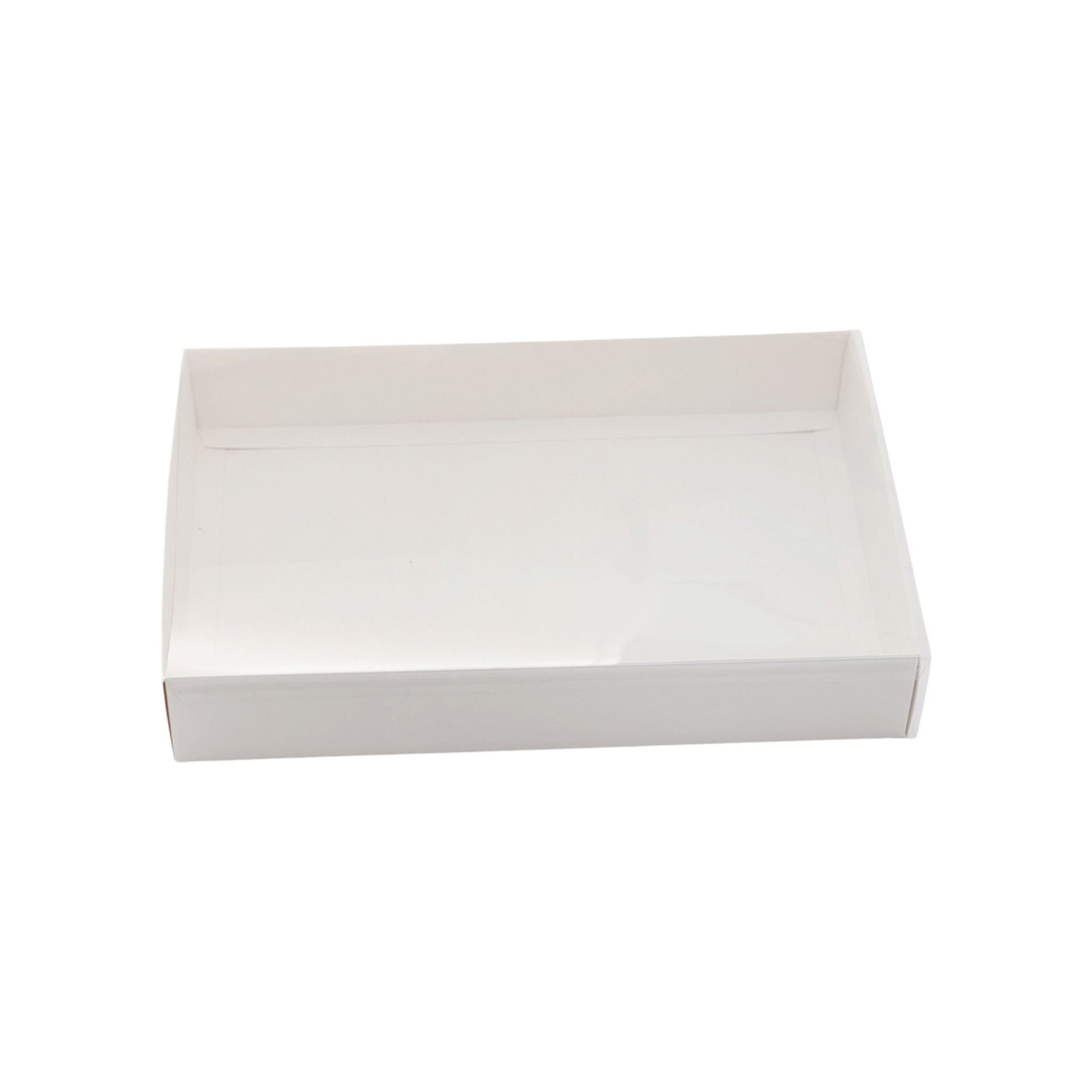 Gift Biscuit Paper Box with PVC Slide Cover Lid 30x20x5cm