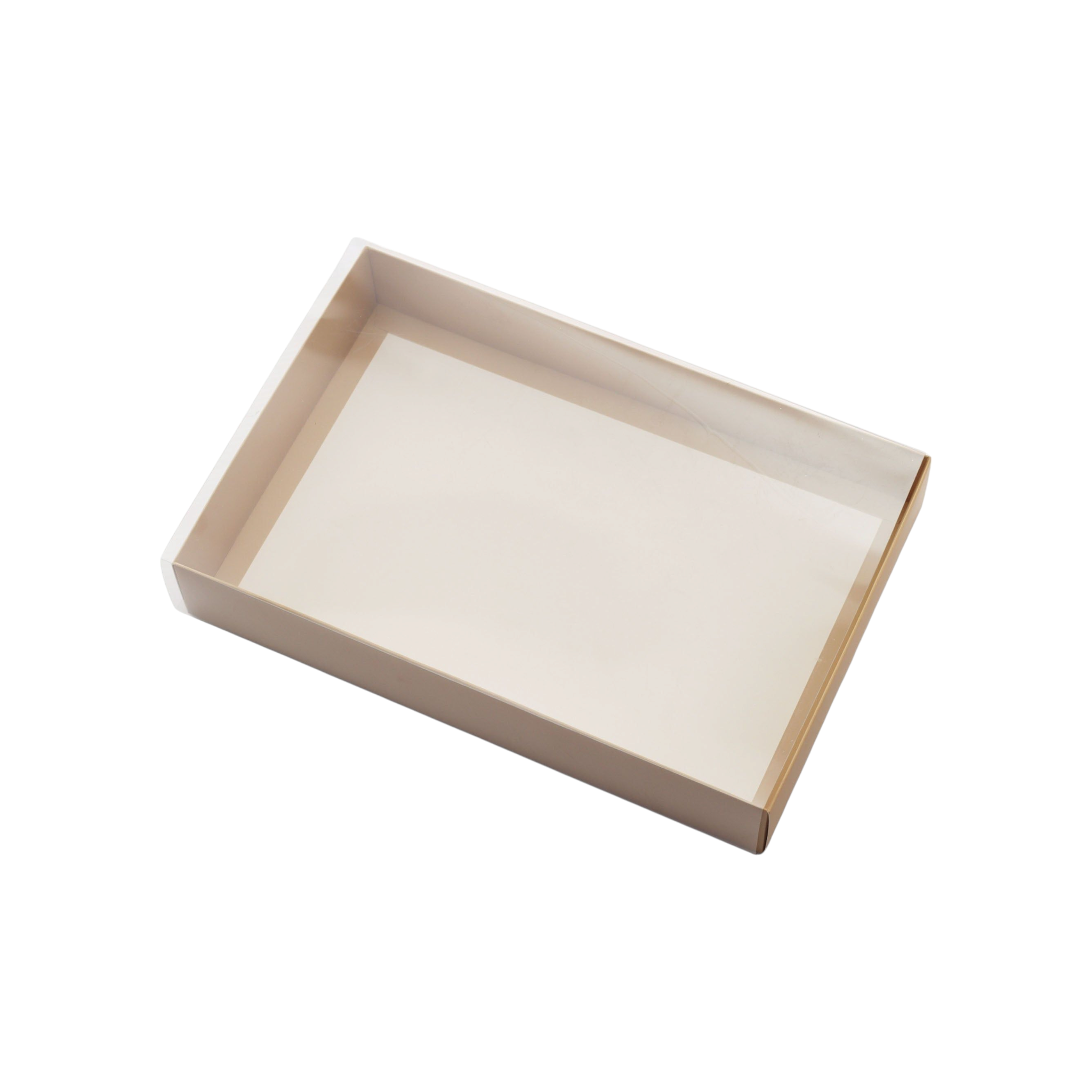 Gift Biscuit Paper Box with PVC Slide Cover Lid 30x20x5cm