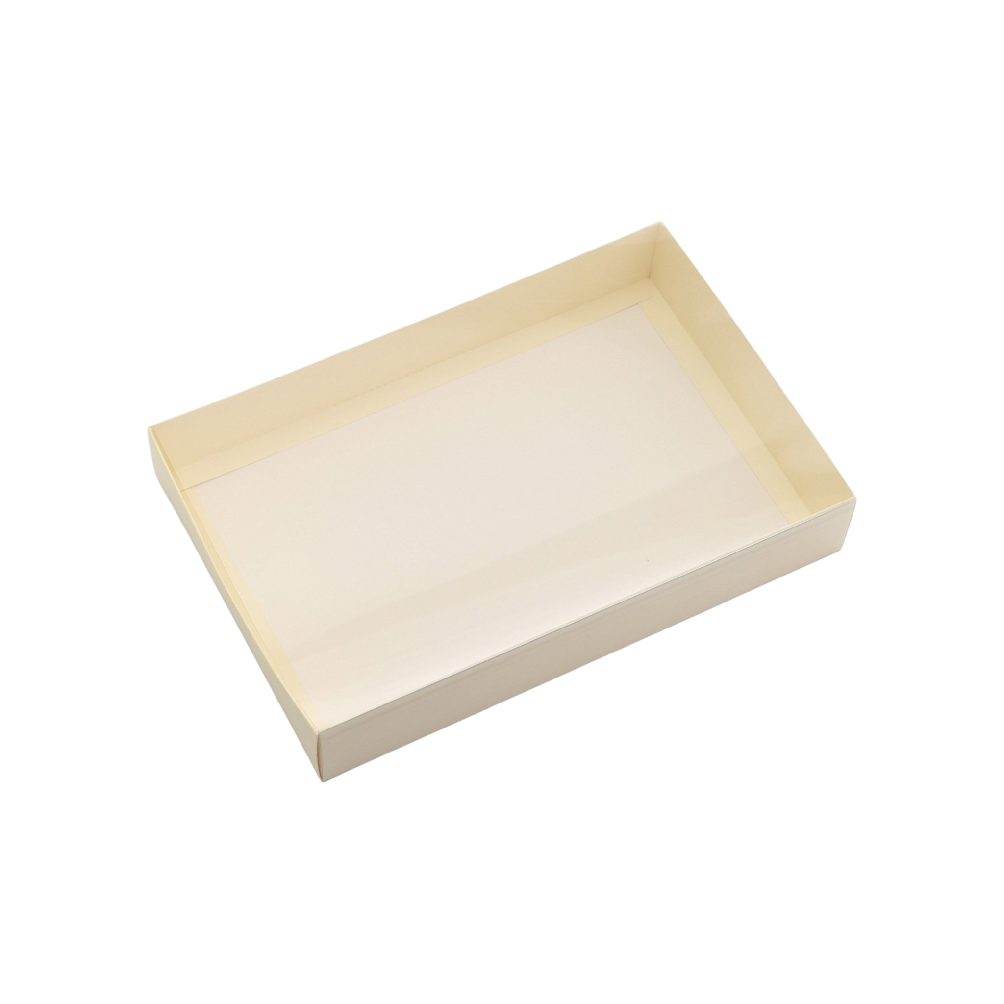 Gift Biscuit Paper Box with PVC Slide Cover Lid 30x20x5cm