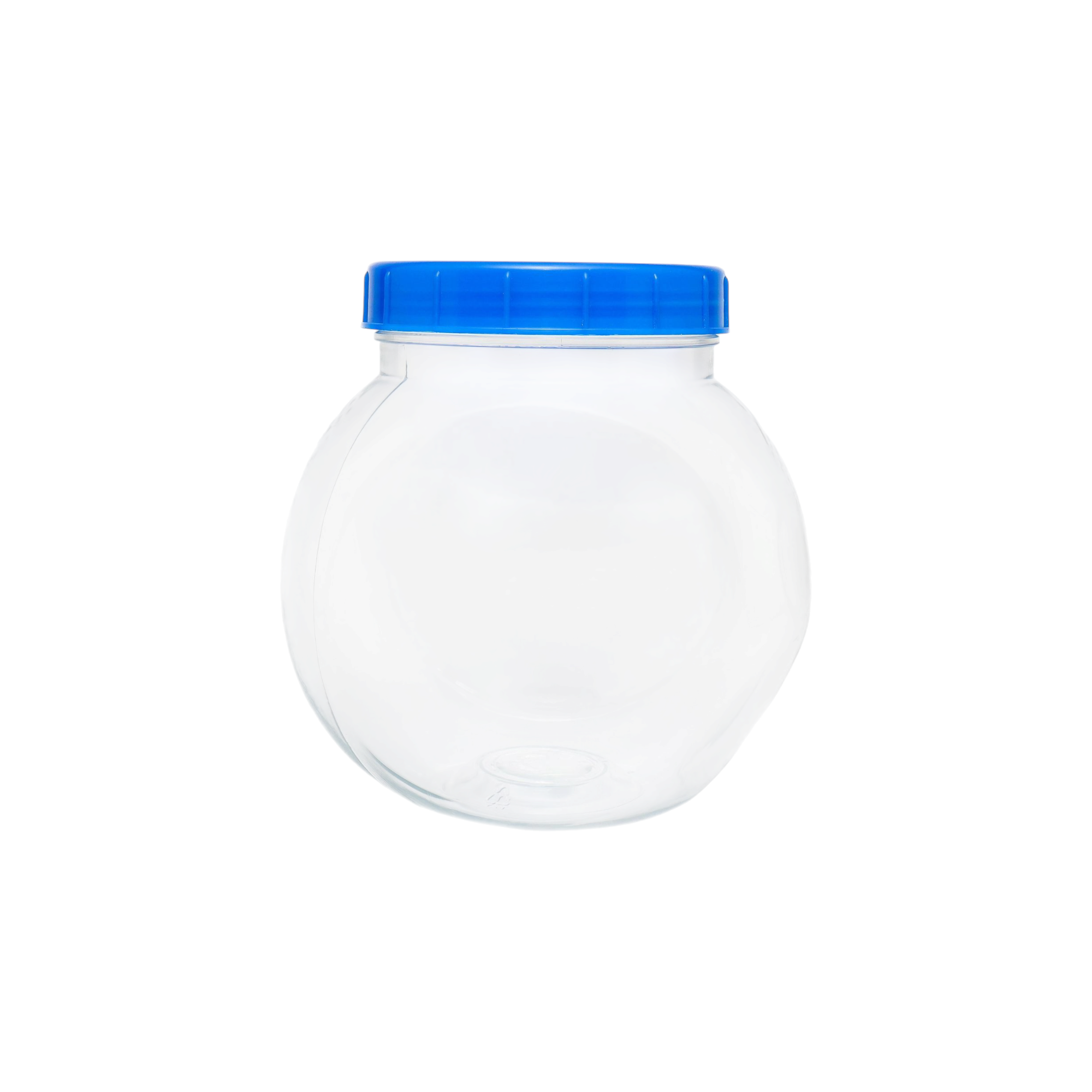 2kg PET Plastic Storage Jar Round Clear 2L