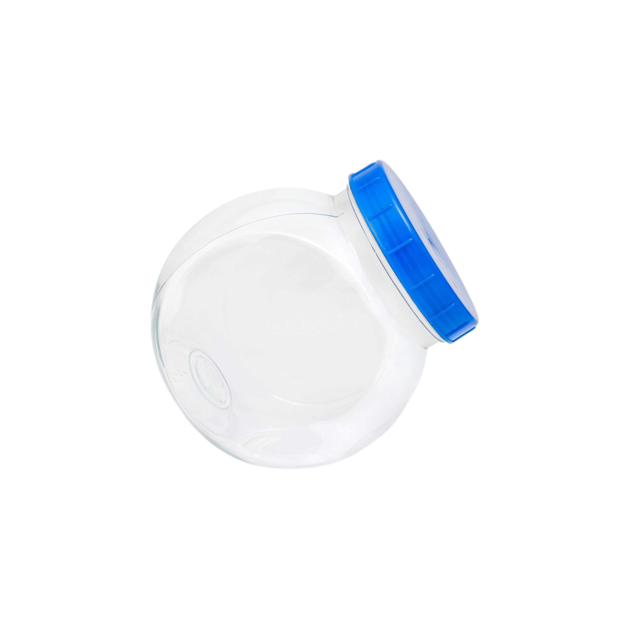2kg PET Plastic Storage Jar Round Clear 2L