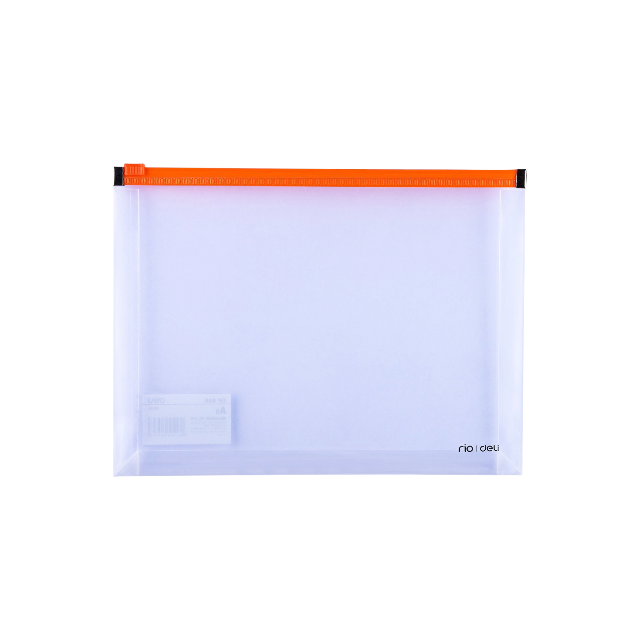 Deli PVC A5 Zip Bag with Expandable Gusset
