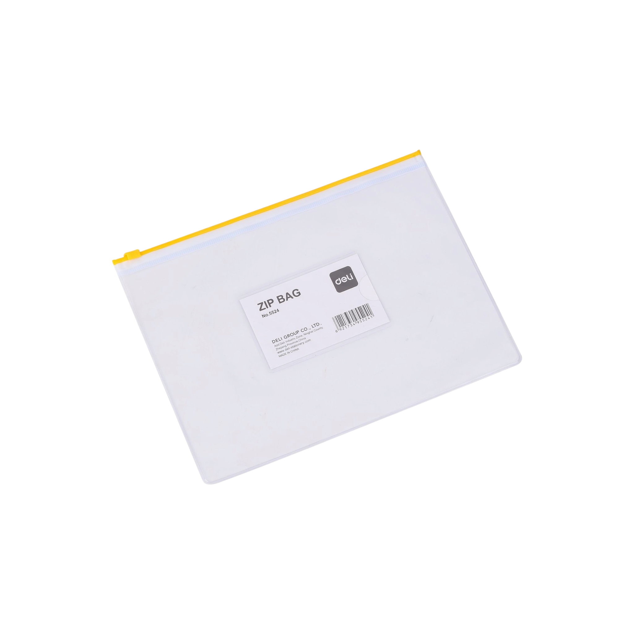 Deli PVC A5 Zip Bag with Expandable Gusset