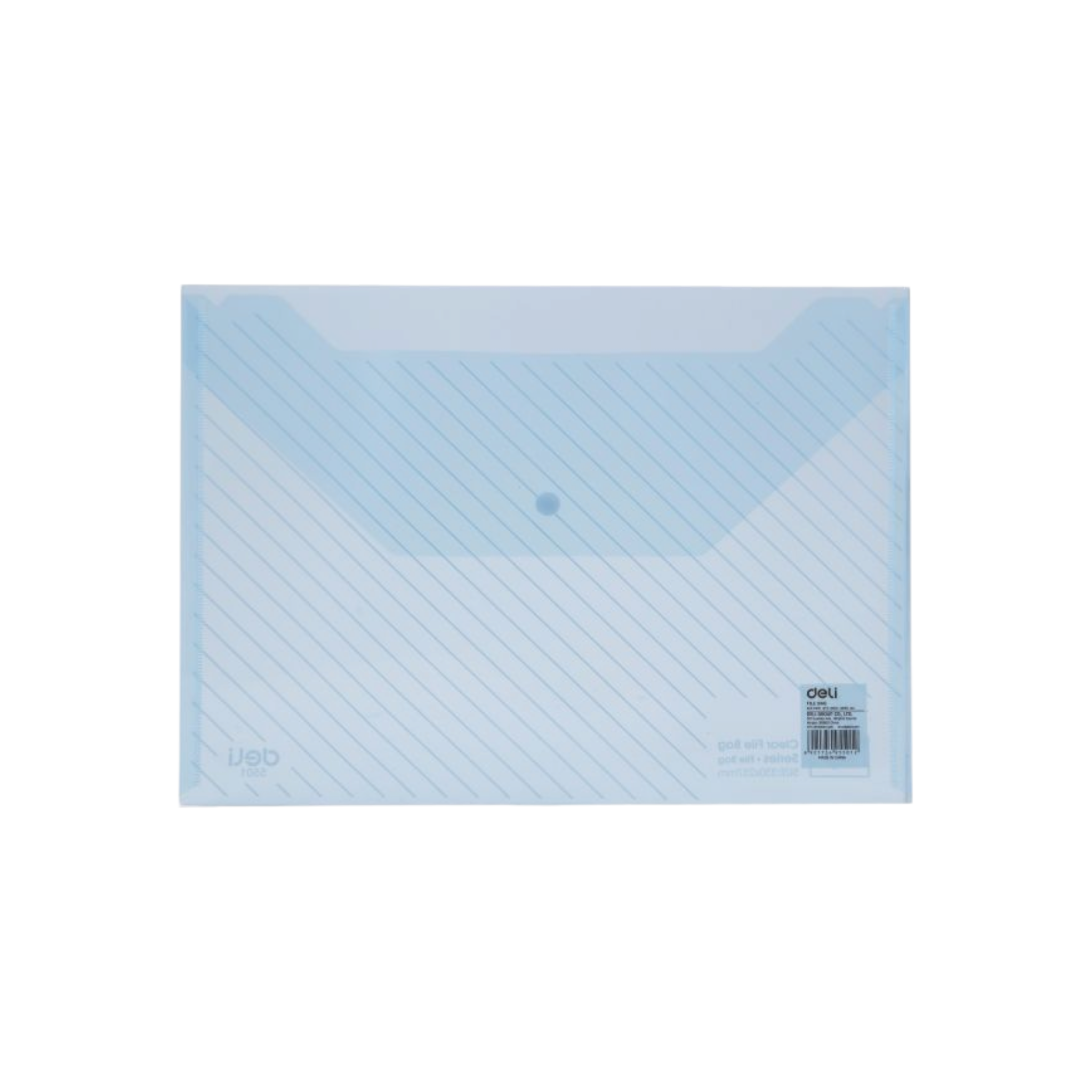 Deli A4 Carry Folder with Press Stud Transparent 180micron