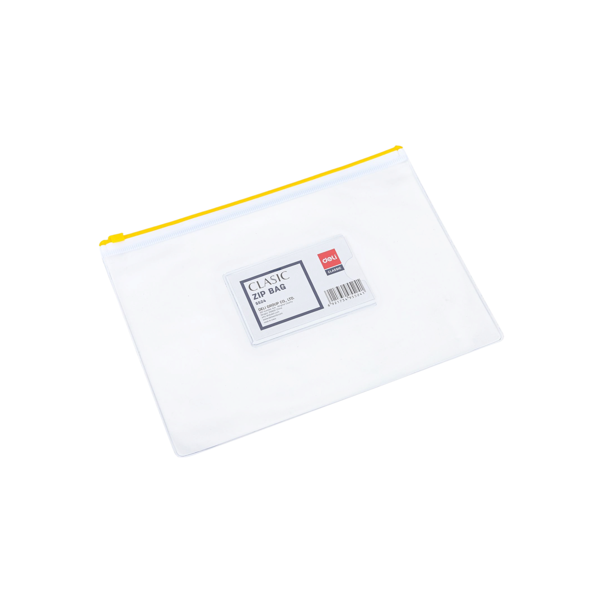 Deli PVC A5 Zip Bag with Plastic Zip Multicolor