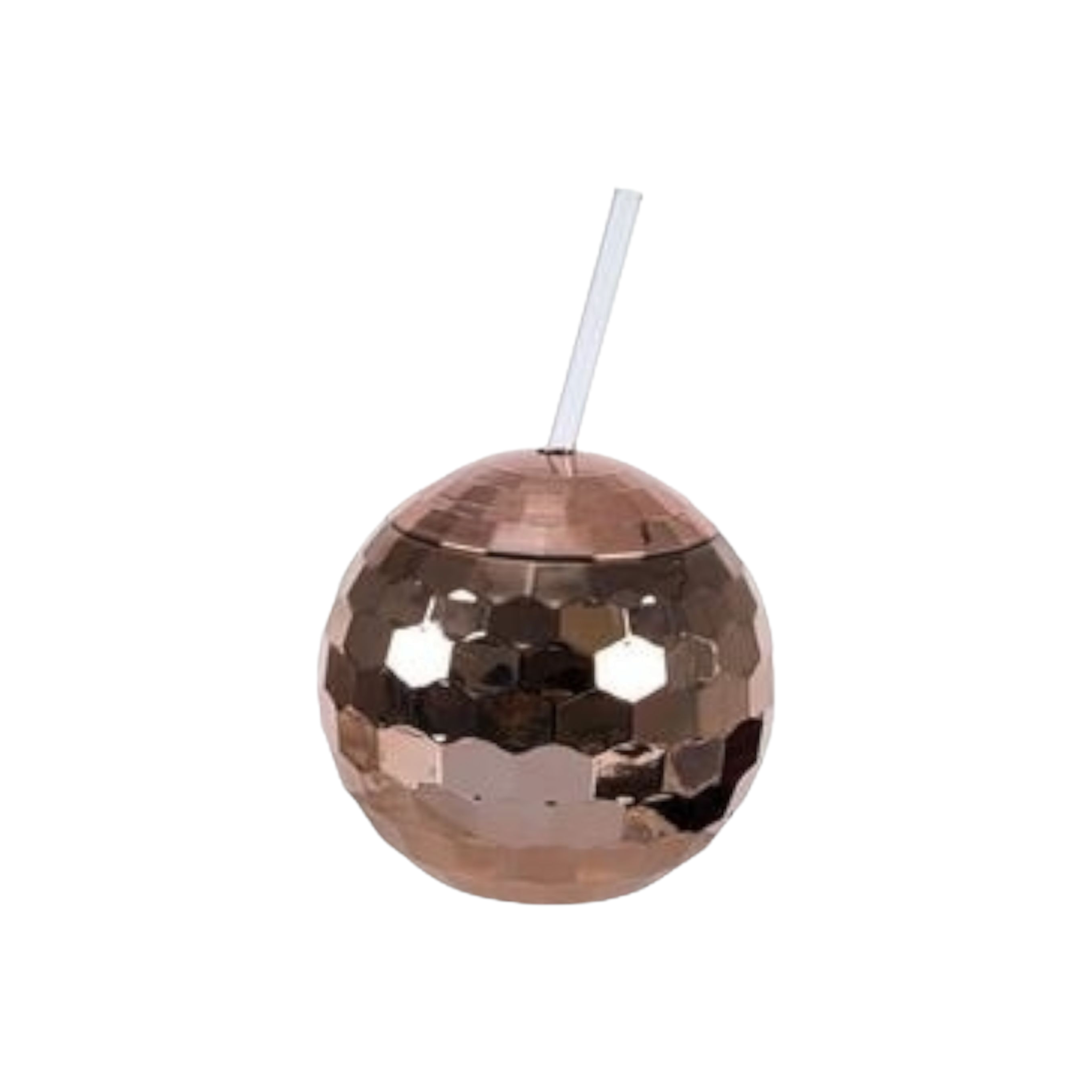 Disco Ball Smoothie Tumbler 550ml with Straw