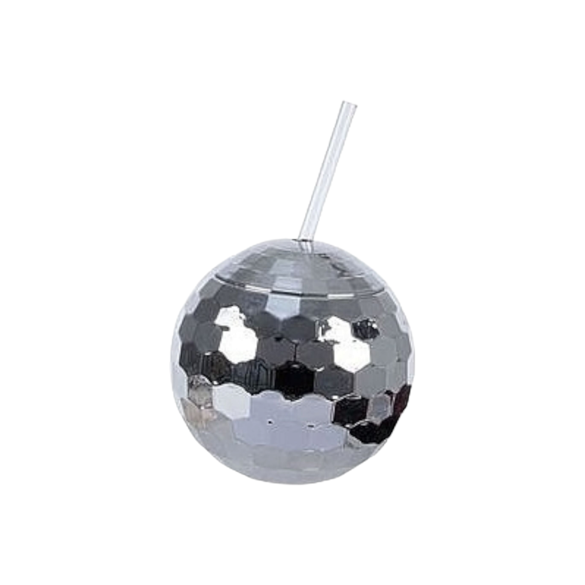 Disco Ball Smoothie Tumbler 550ml with Straw