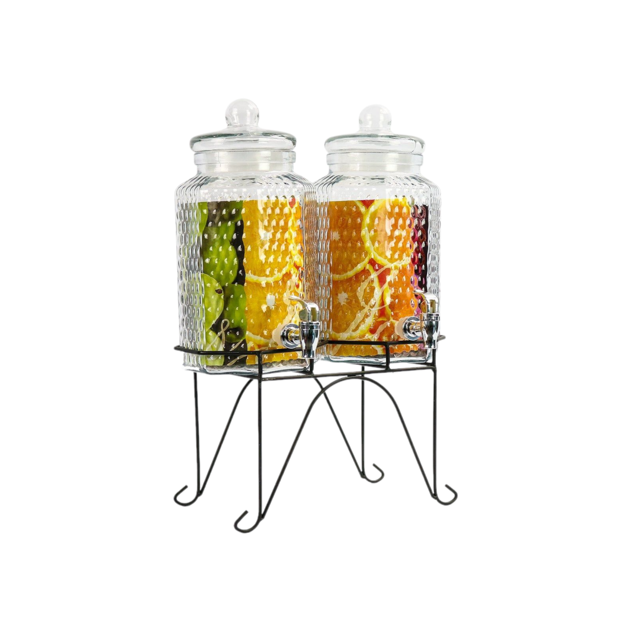 Yorkshire Beverage Dispenser 4L Glass Dual 2pc with Stand - 529