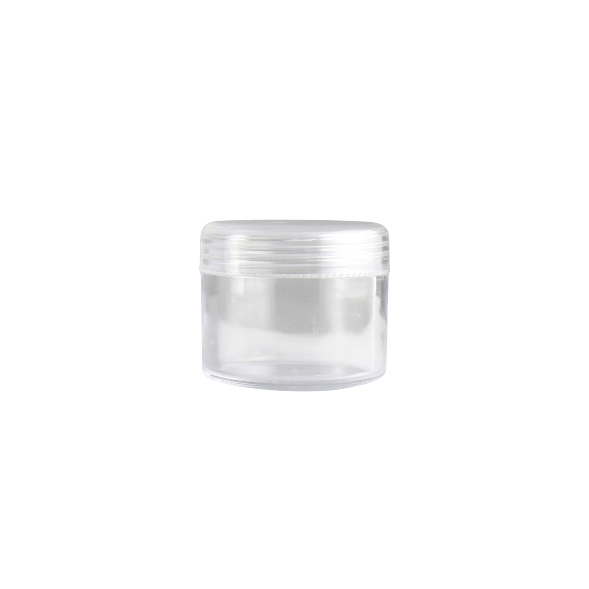 20g Acrylic Cosmetic Container Plastic Jar with Lid Crystal Clear 3pack