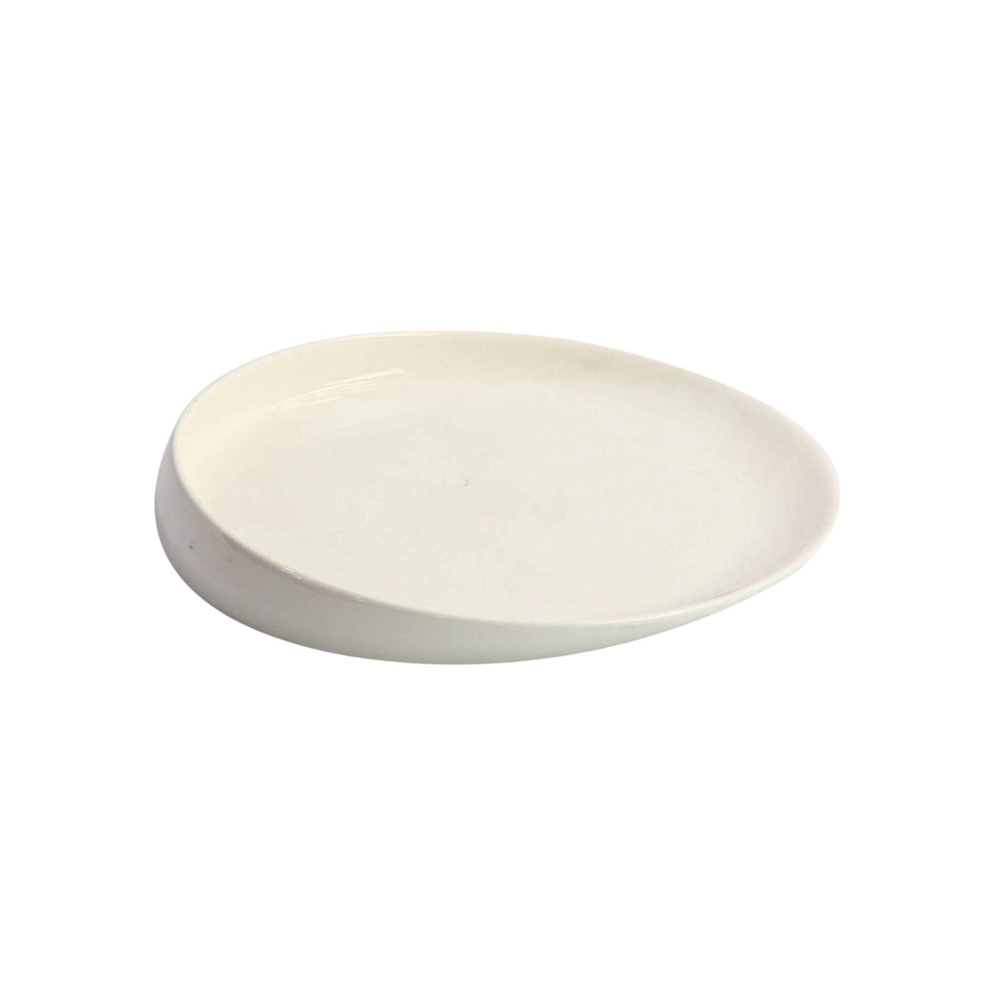 Ceramic Serving Platter Round Tilted 25.5x3.5 33127