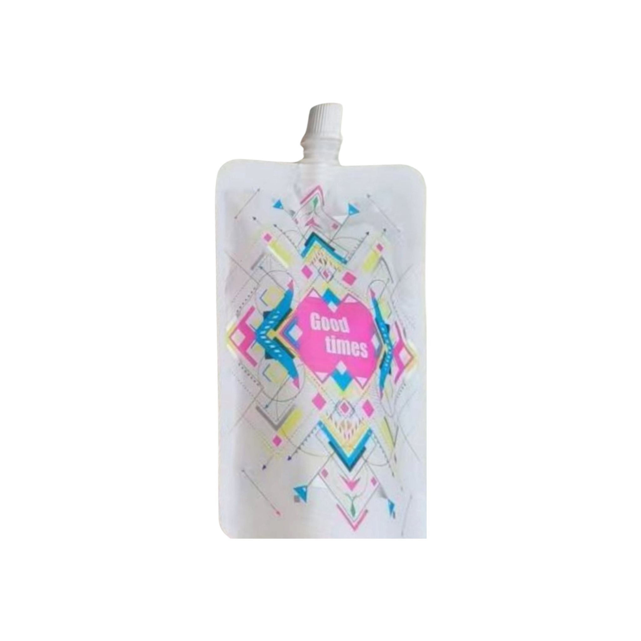 Drinking Pouch Bag 350ml Patterned with Spout 100mic Stand-Up Resealable Beverage Packaging 1pc