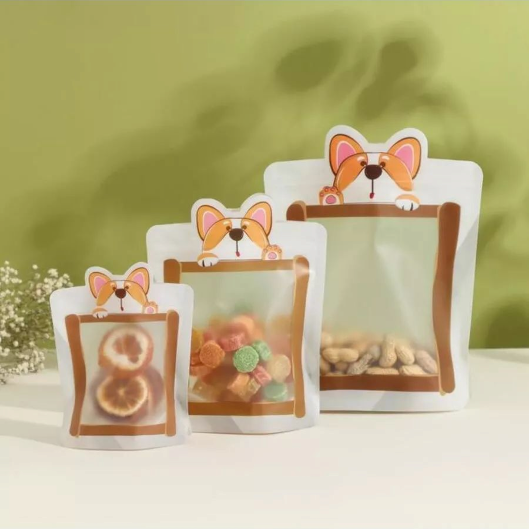 Food Saver Zip Lock Pouch Bag 18.6x13cm Stand-Up Mason Jar Shaped Resealable Storage Packaging 1pc