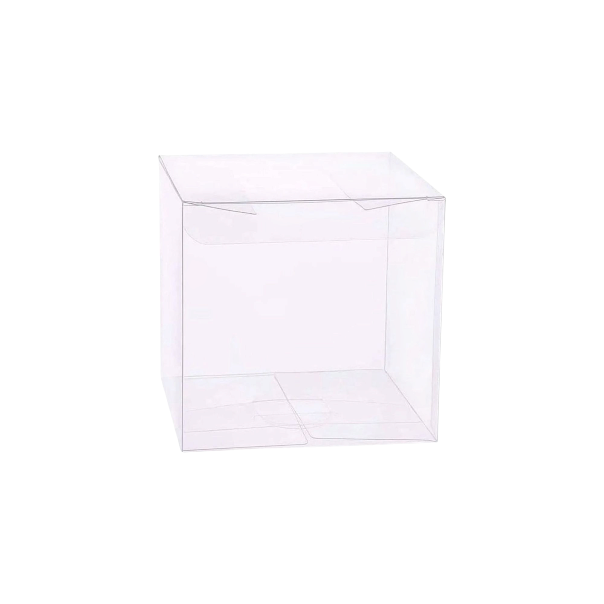 PVC Gift Box 8x8x10cm Transparent Open 1-Side 12pack